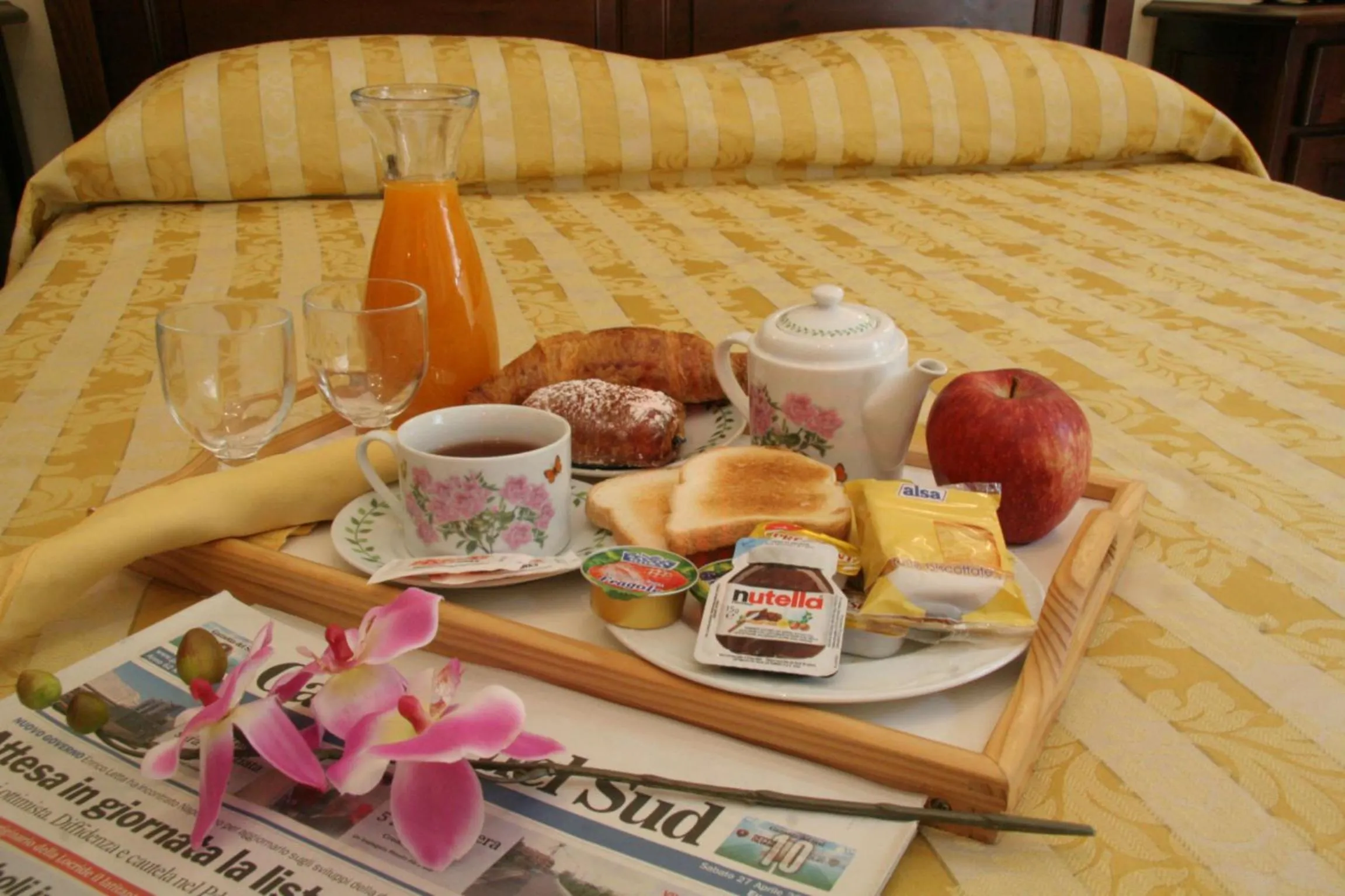 Bed in Hotel U' Bais