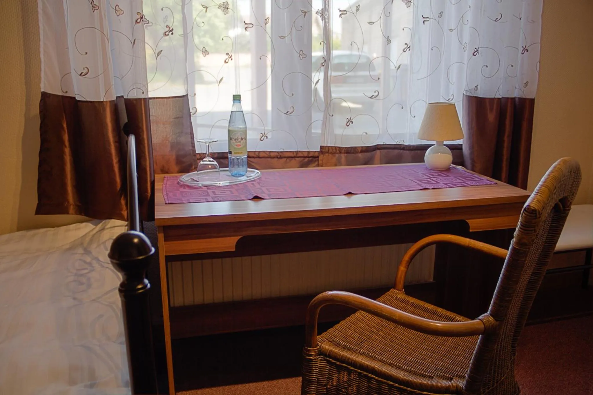 Decorative detail, Bed in Hotel & Restaurant Arnoldusklause