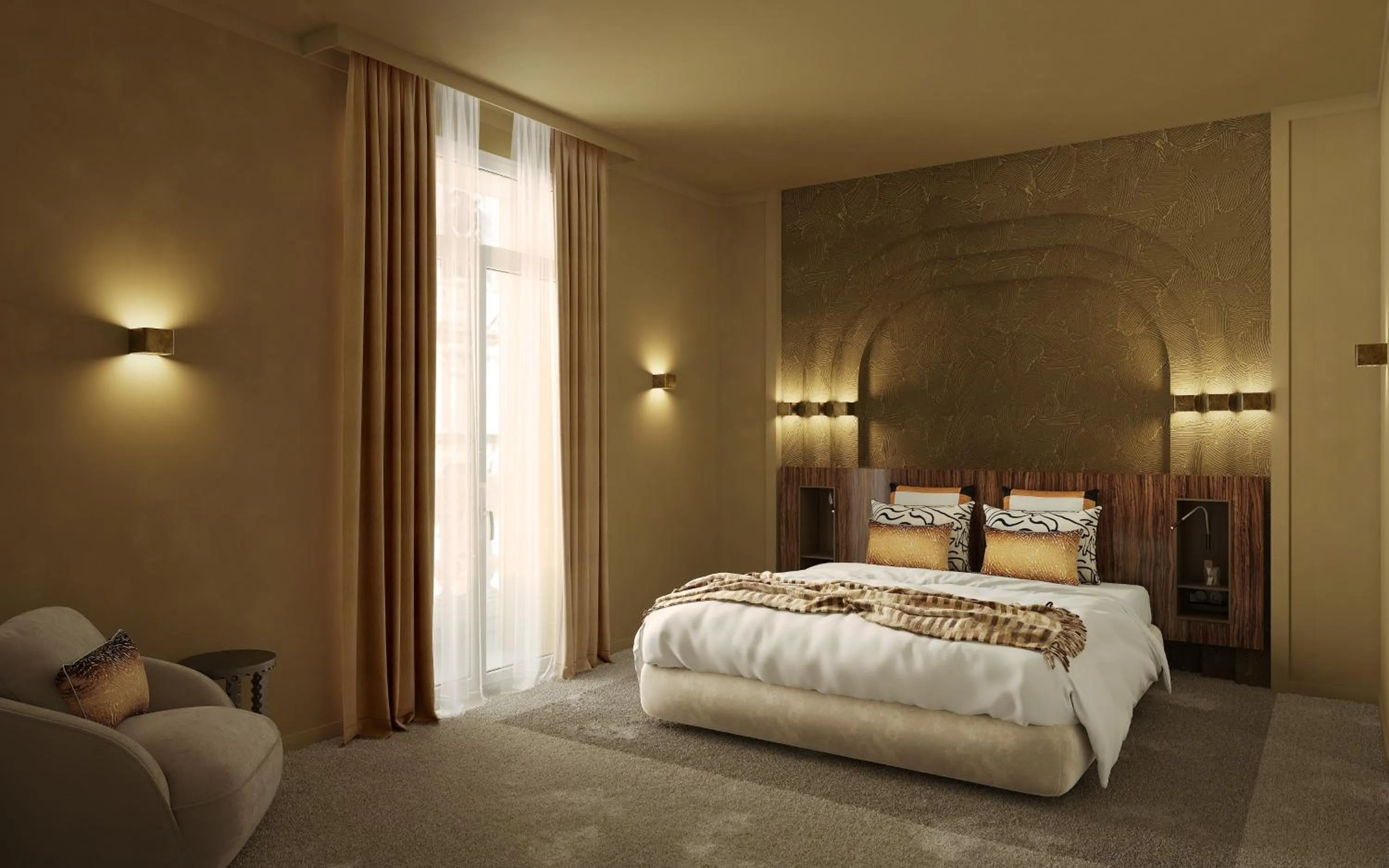 Photo of the whole room, Bed in Hotel Gounod Fully Renovated