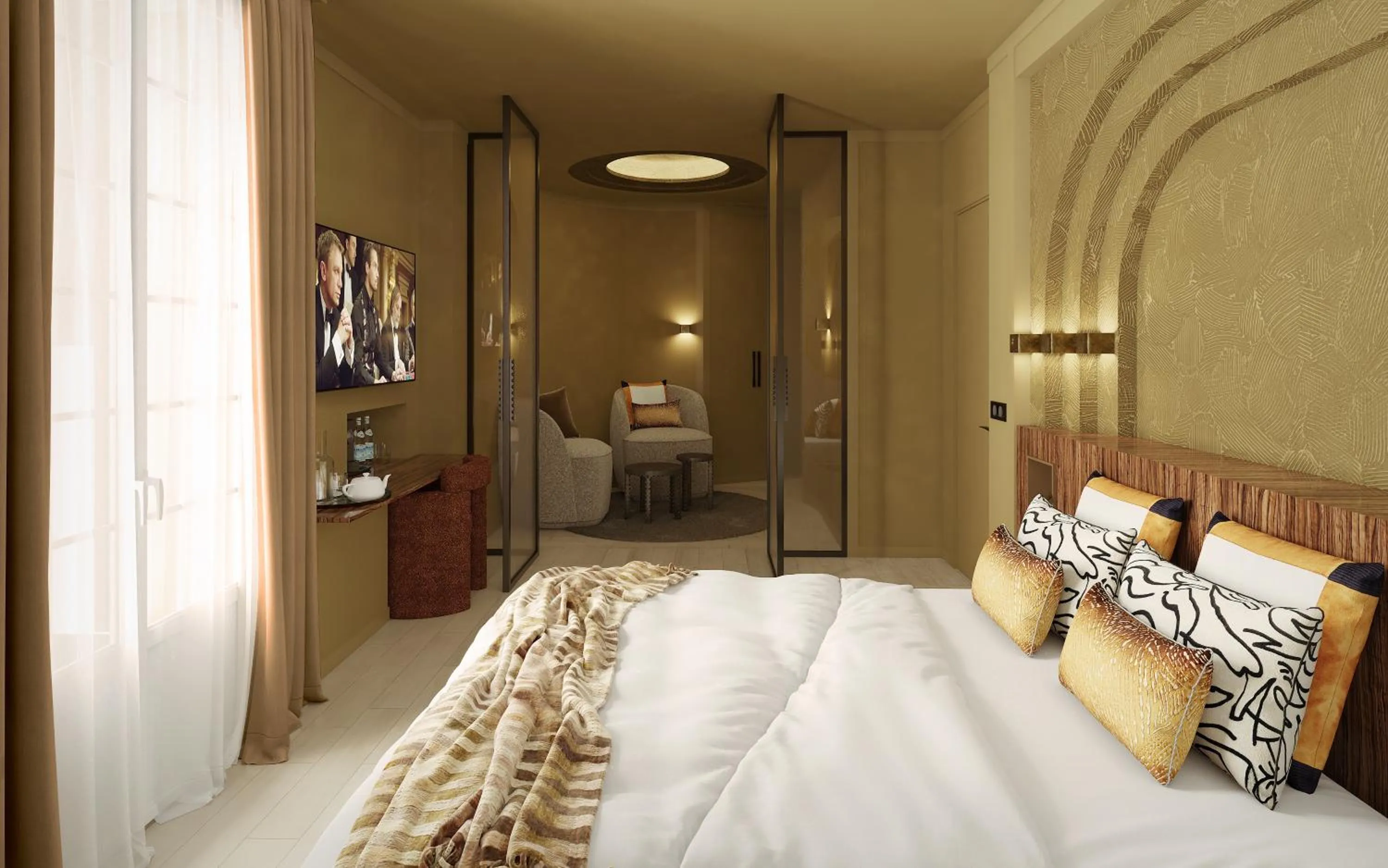 Bedroom, Bed in Hotel Gounod Fully Renovated