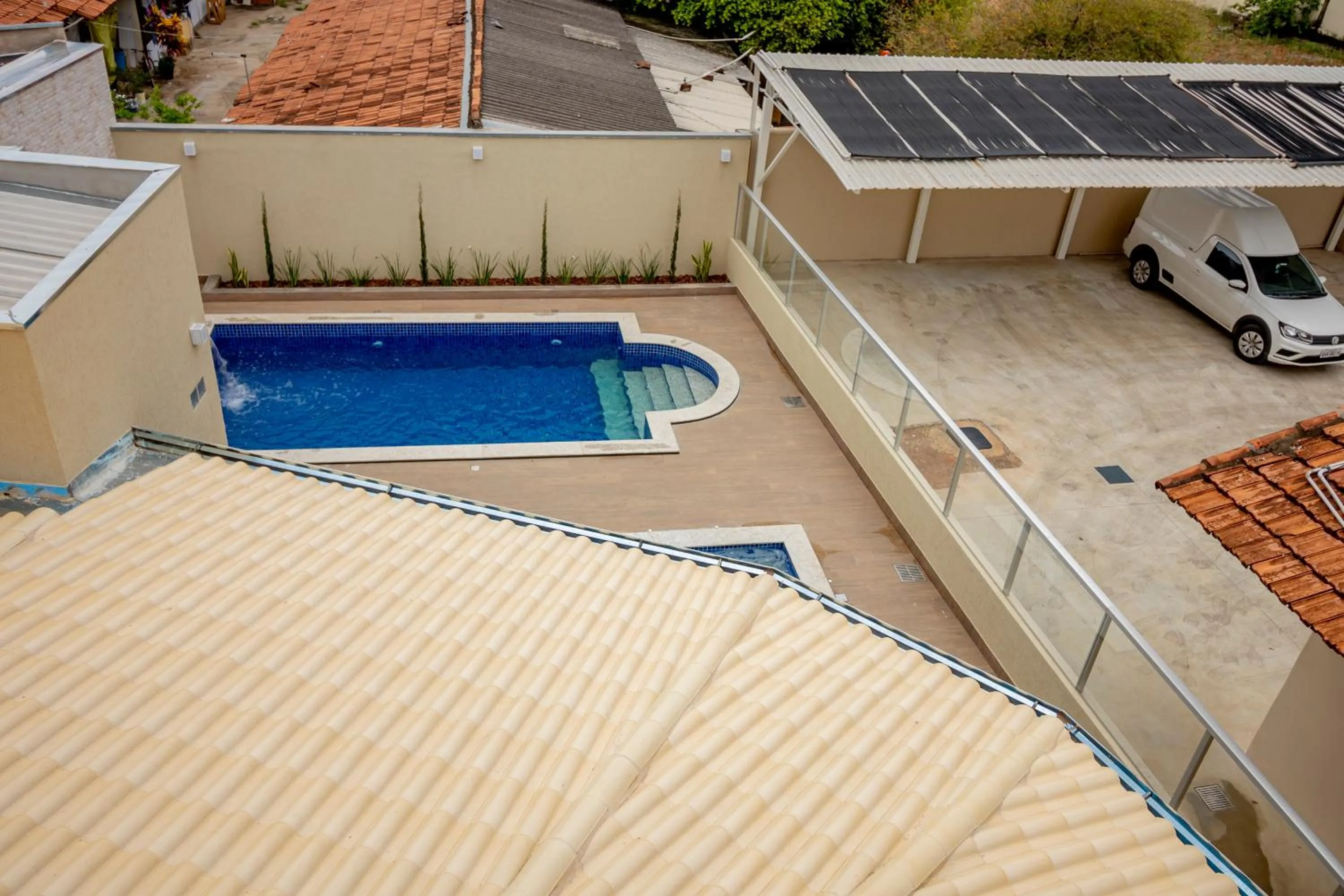 Pool view in Pousada Recanto das Caldas