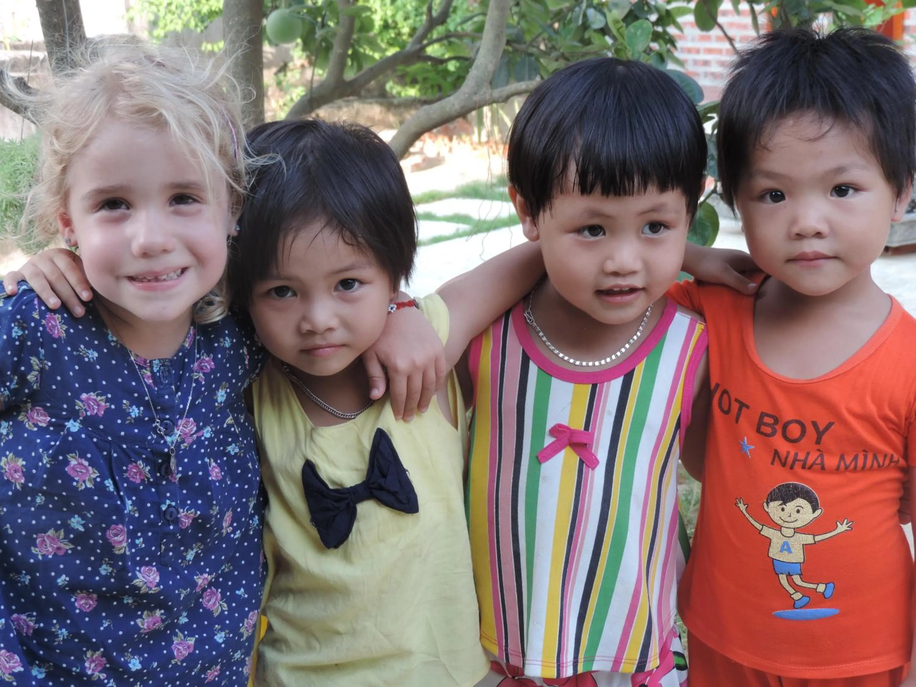 children in Ninh Binh Nature Homestay