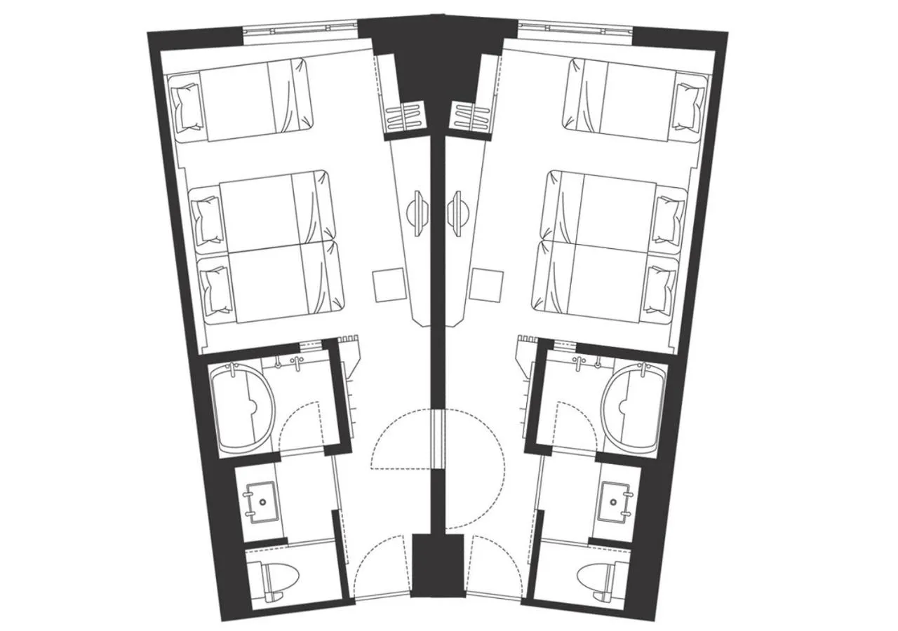 Floor plan, Bed in MAIHAMA VIEW HOTEL by HULIC Formerly Tokyo Bay Maihama Hotel
