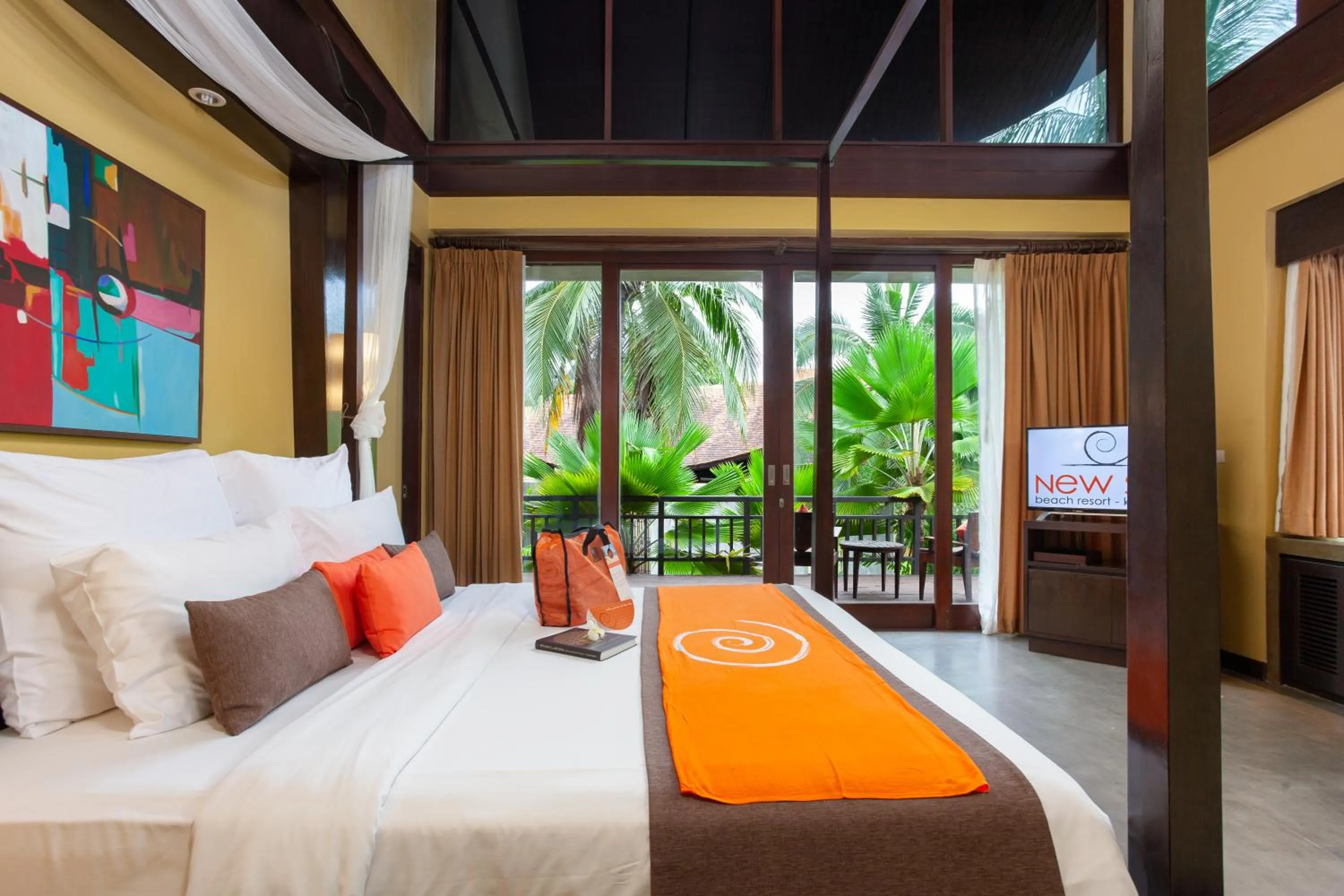 Bed in New Star Beach Resort