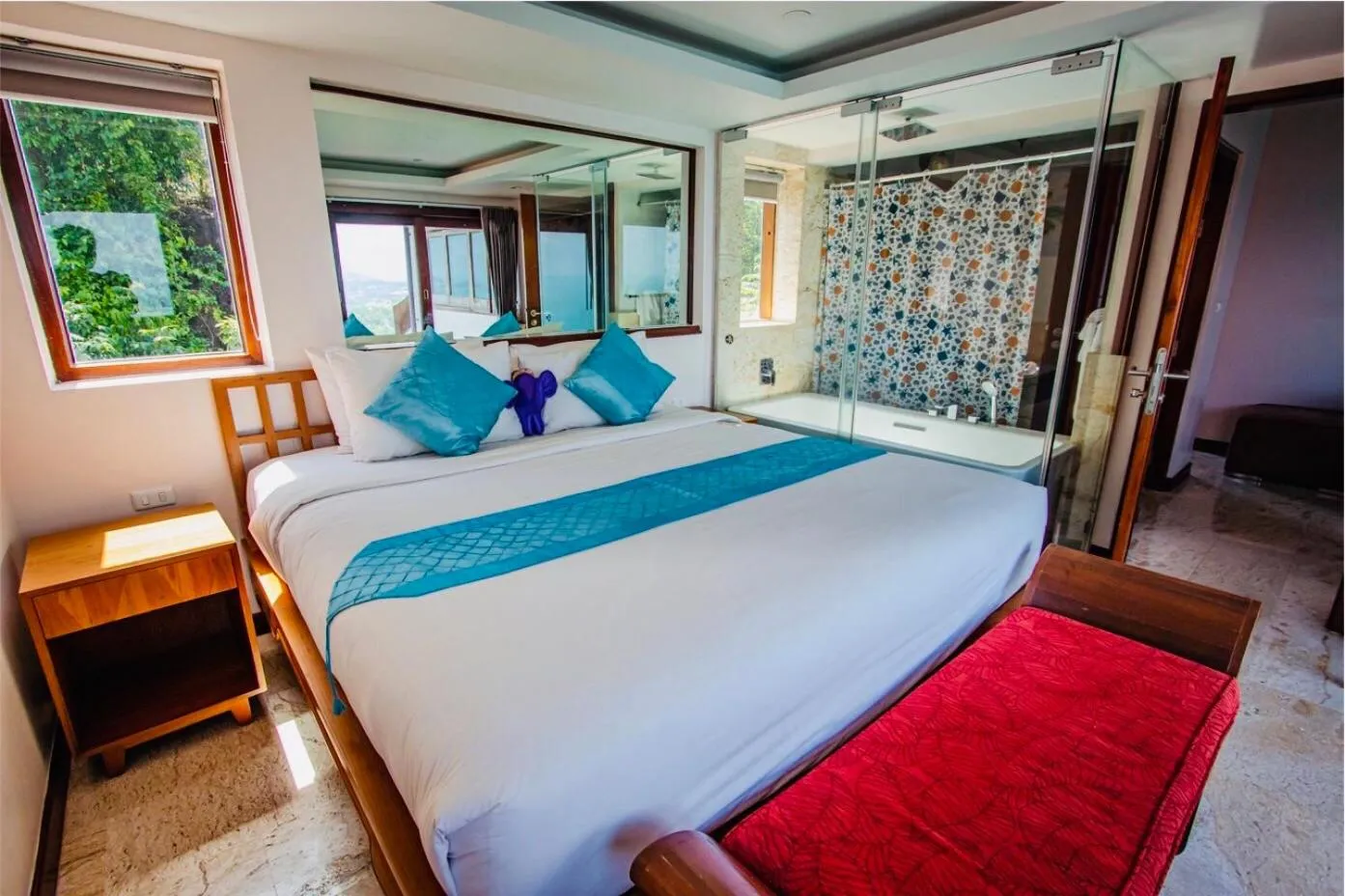 Bed in Sandalwood Luxury Villa Resort