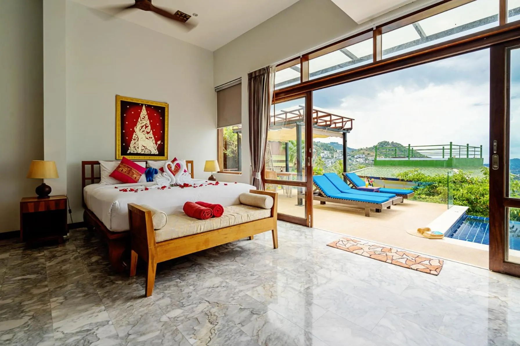 View (from property/room), Bed in Sandalwood Luxury Villa Resort