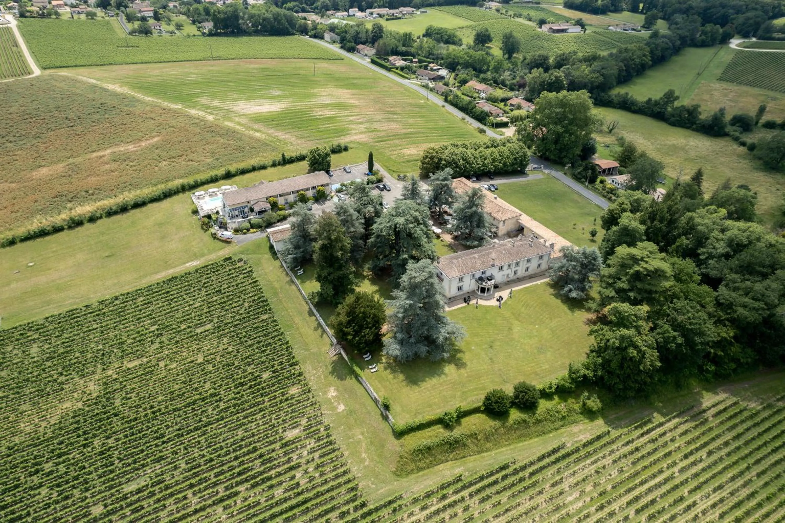 Bird's eye view in Pey La Tour - Logis Hôtels & Restaurant