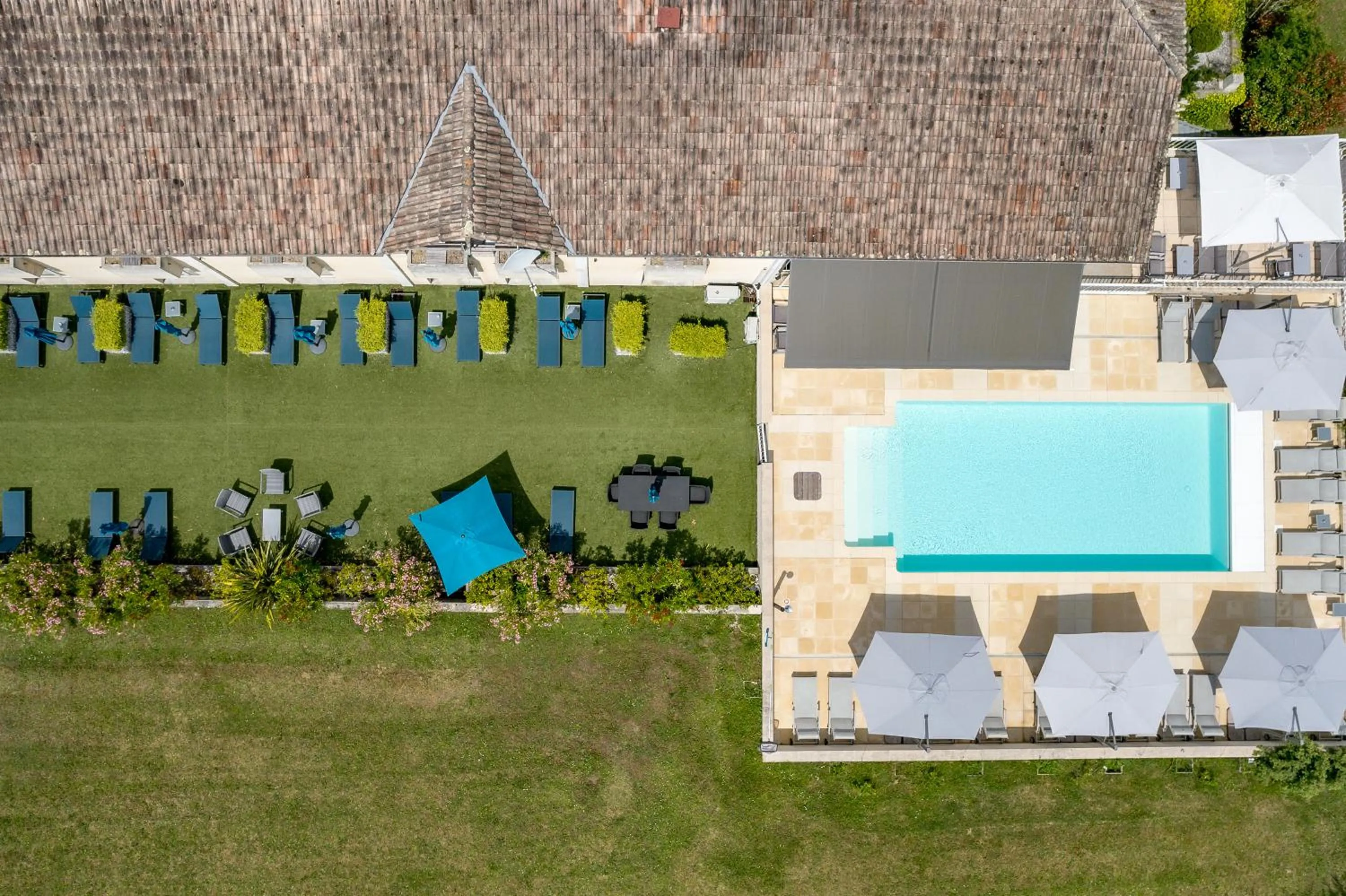 Bird's eye view in Pey La Tour - Logis Hôtels & Restaurant