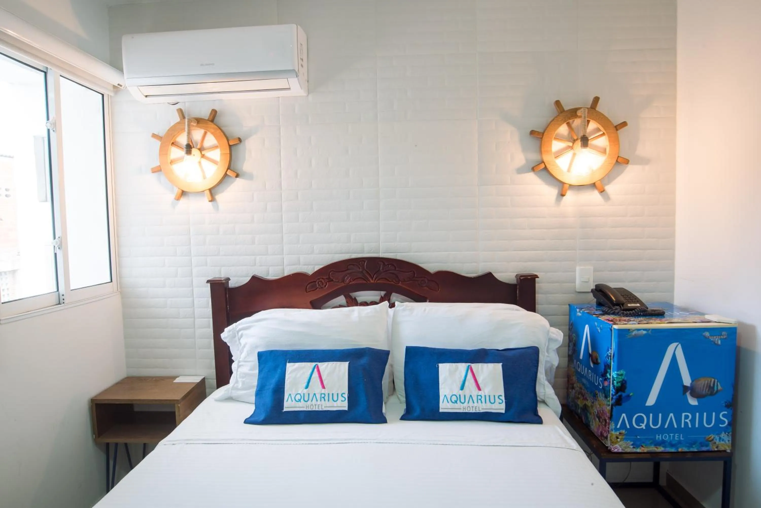 Bed in Hotel Aquarius