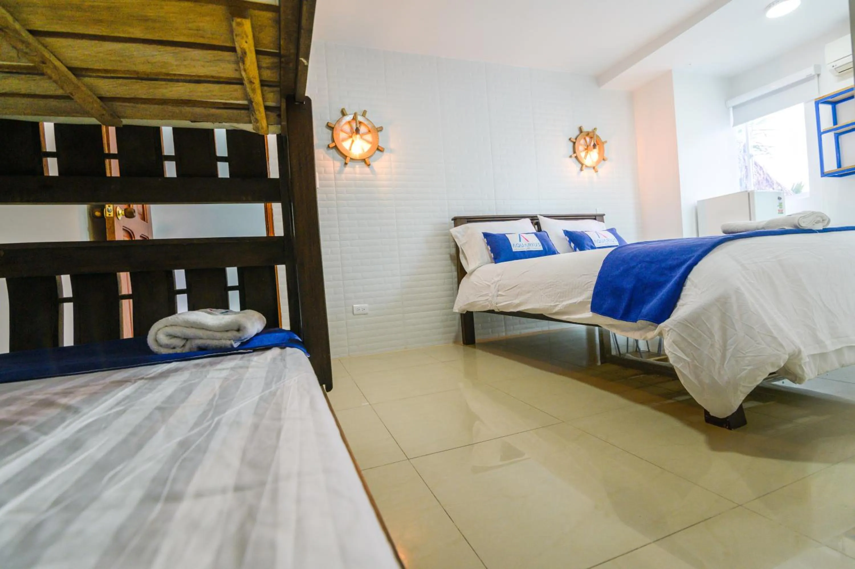 Bed in Hotel Aquarius