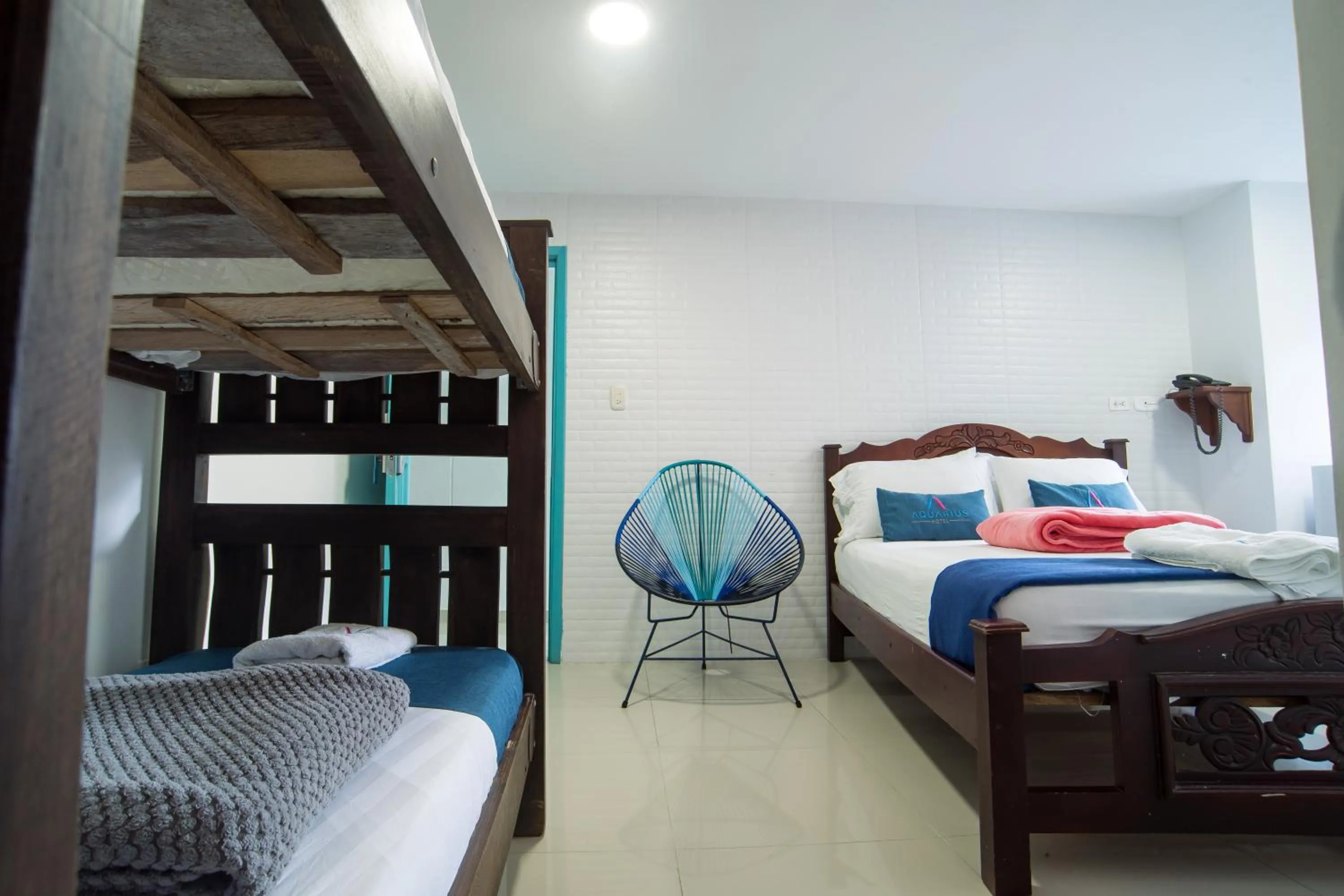 Bed in Hotel Aquarius