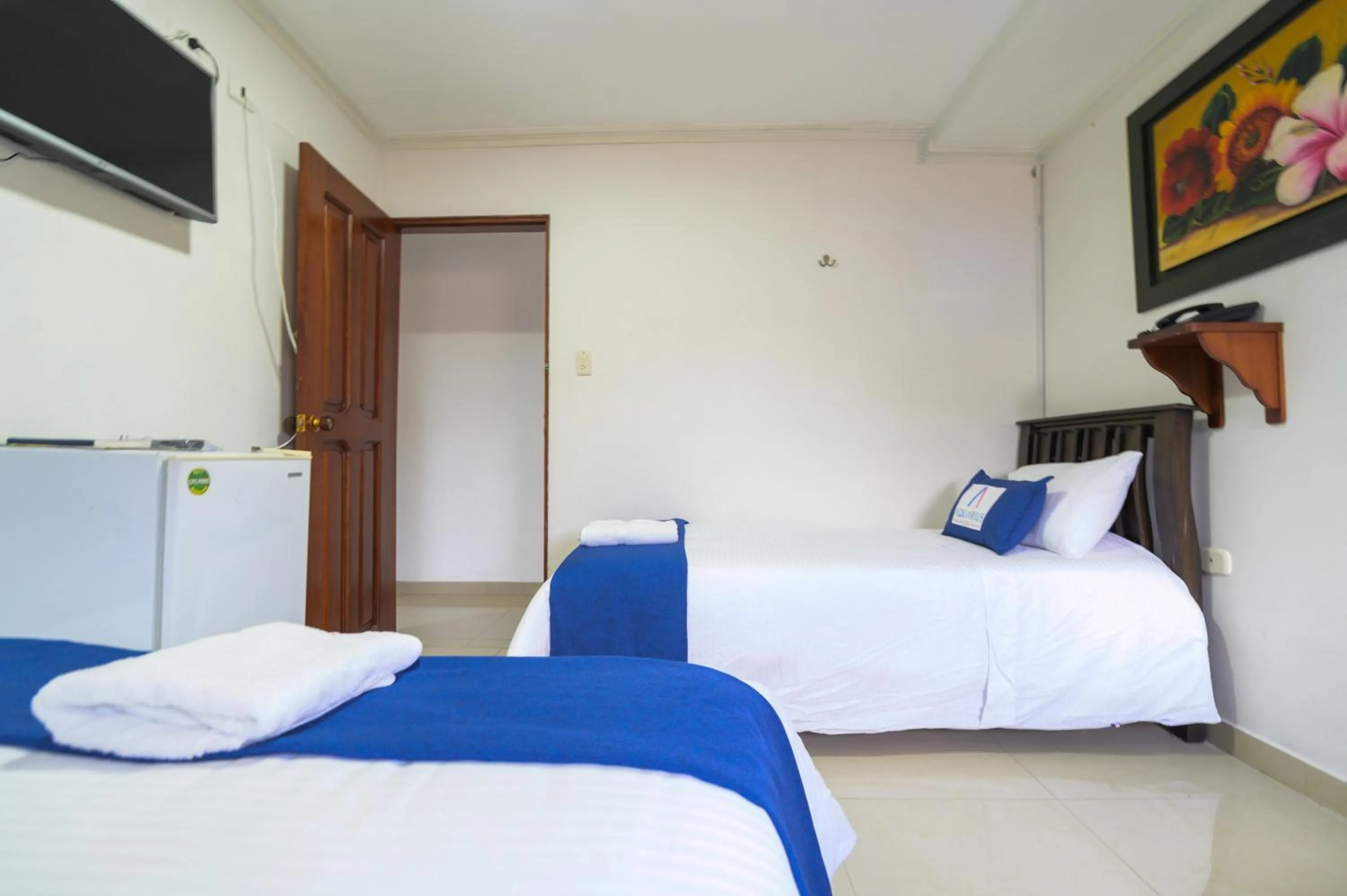 Bed in Hotel Aquarius