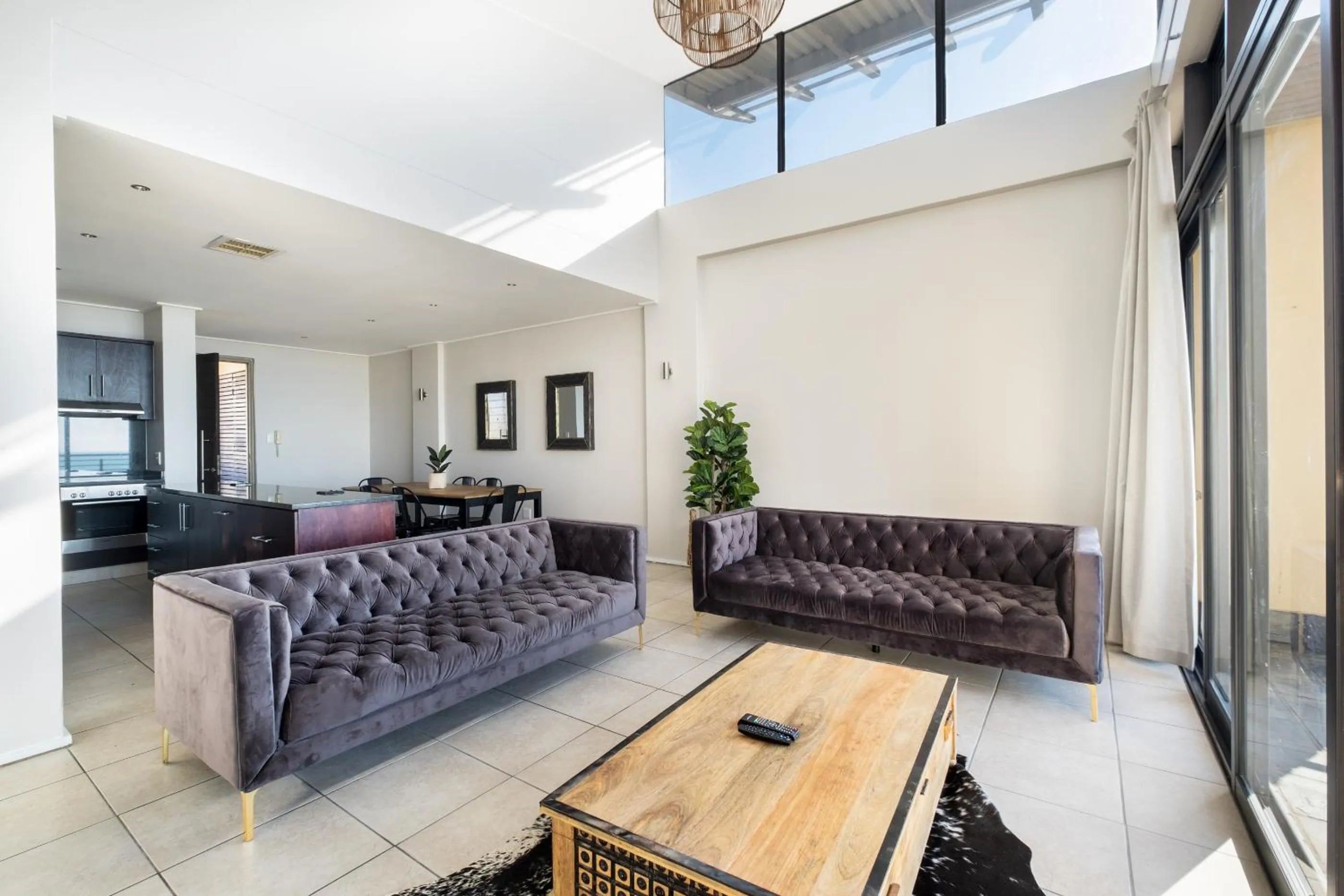 Living room in Point Waterfront Apartments