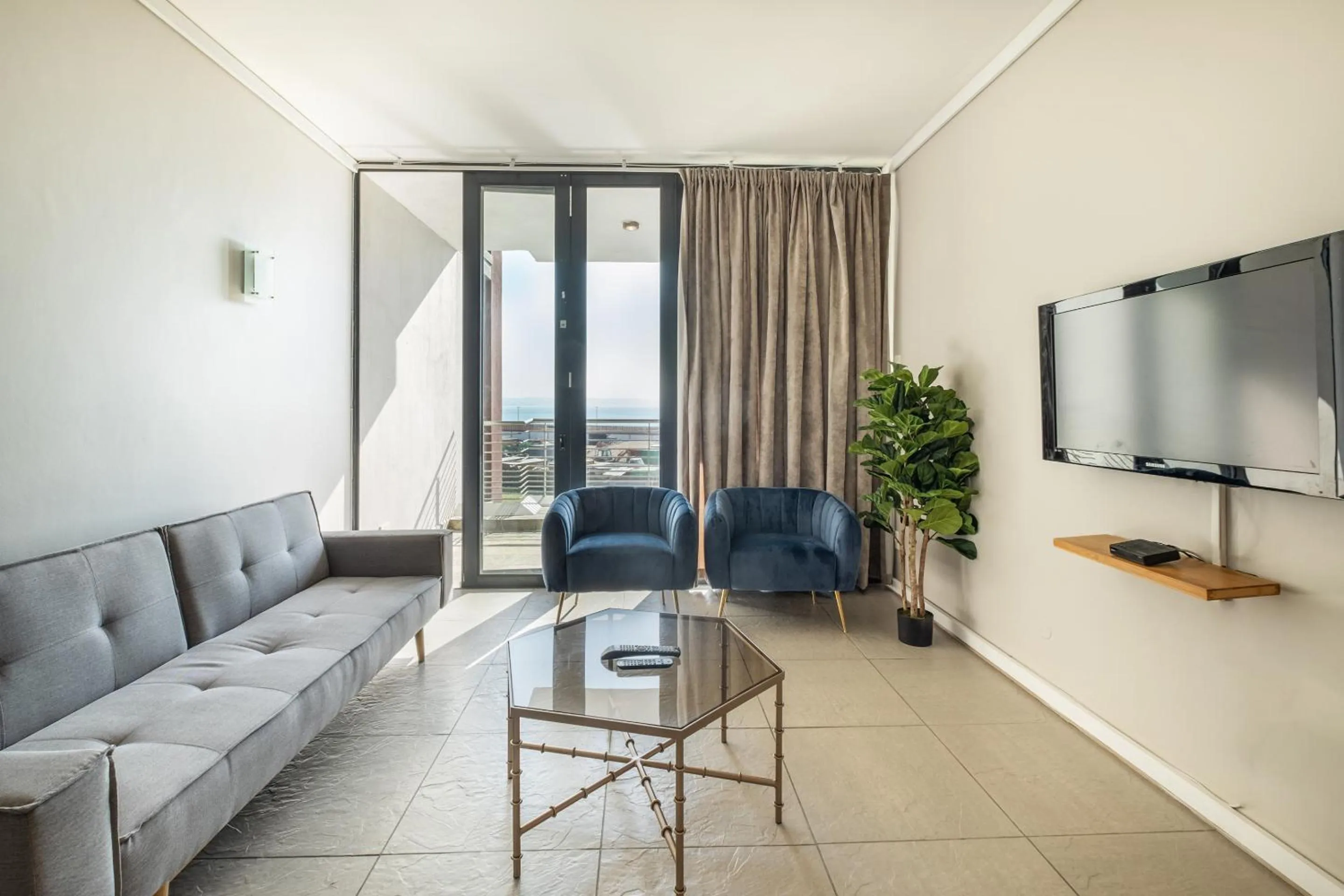Living room in Point Waterfront Apartments
