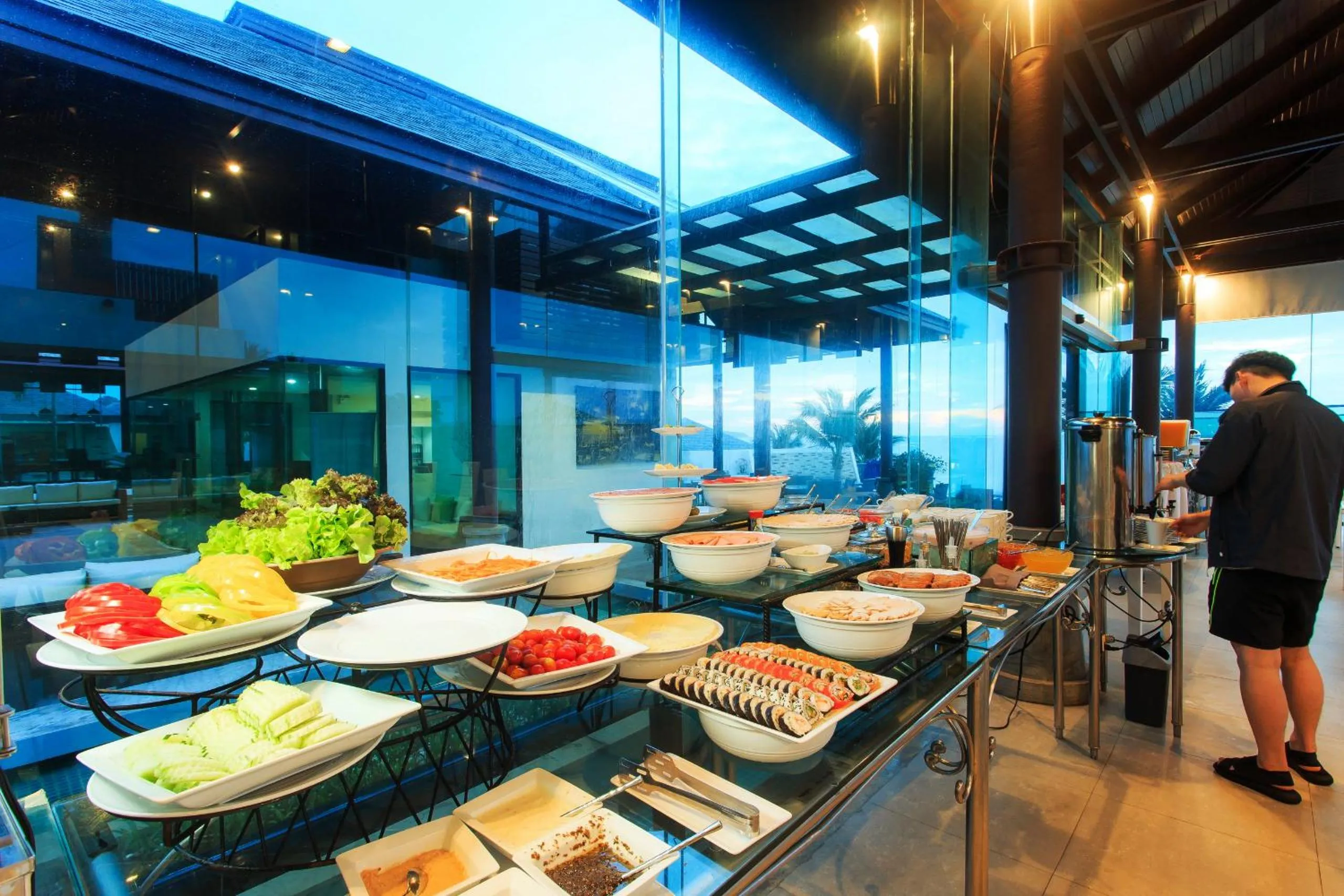 American breakfast in Samui Resotel Beach Resort