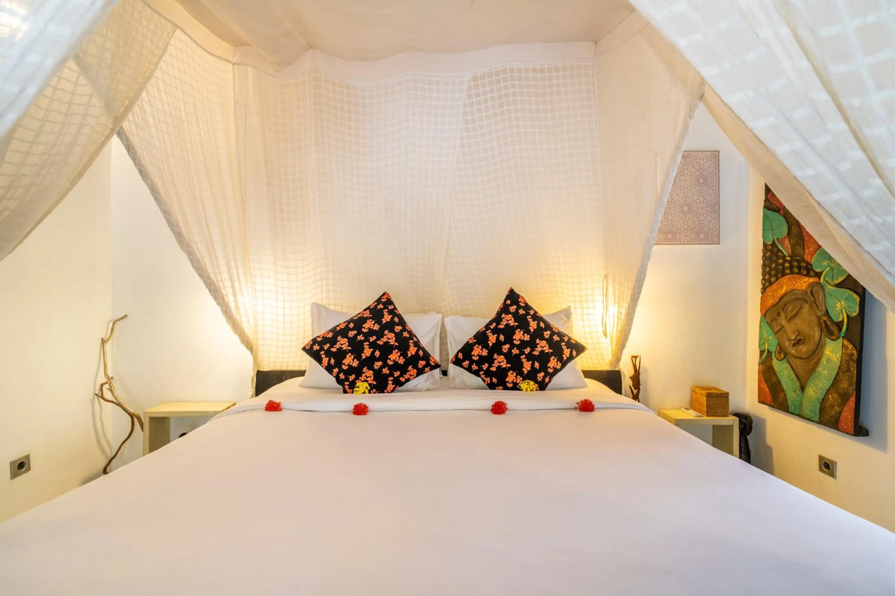 Bed in Breathe Villa Meno