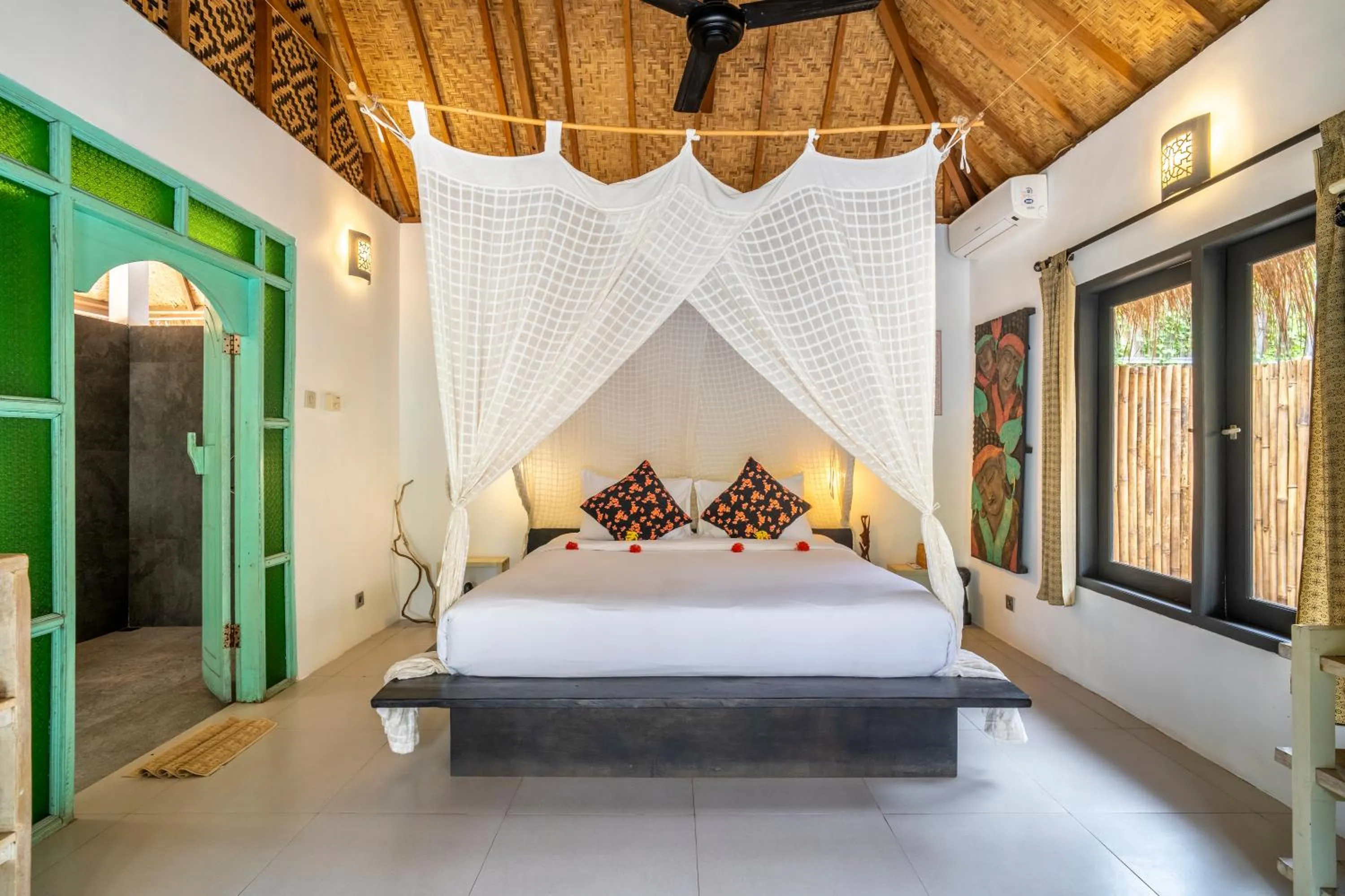 Bed in Breathe Villa Meno