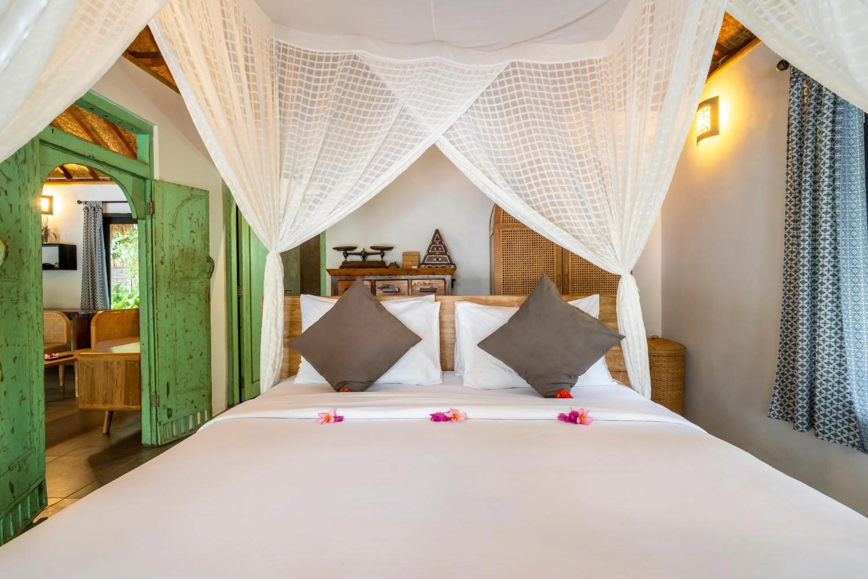 Bed in Breathe Villa Meno