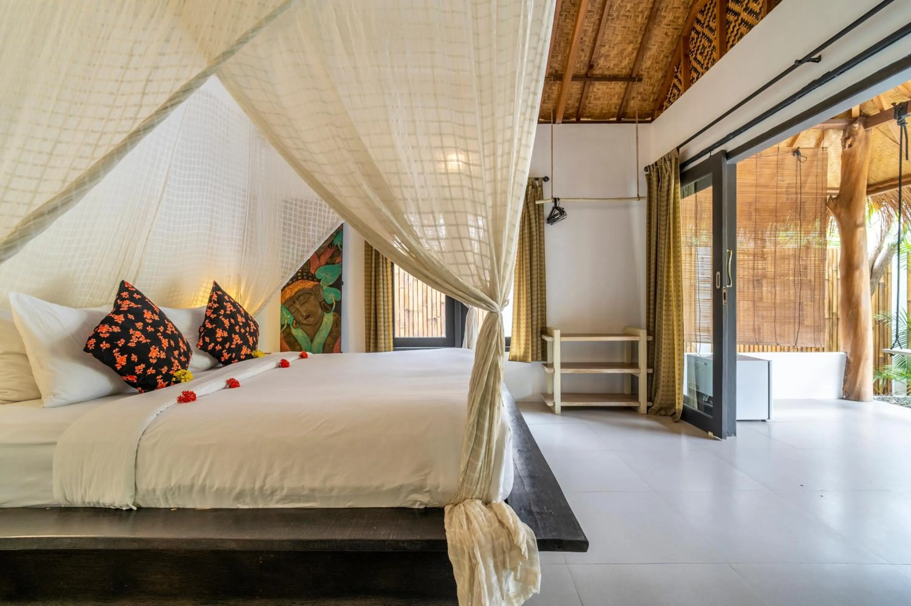 Bed in Breathe Villa Meno