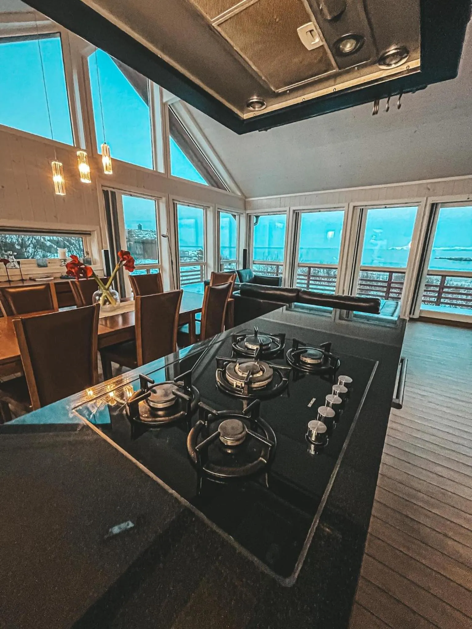 Living room in Lofoten Links Lodges