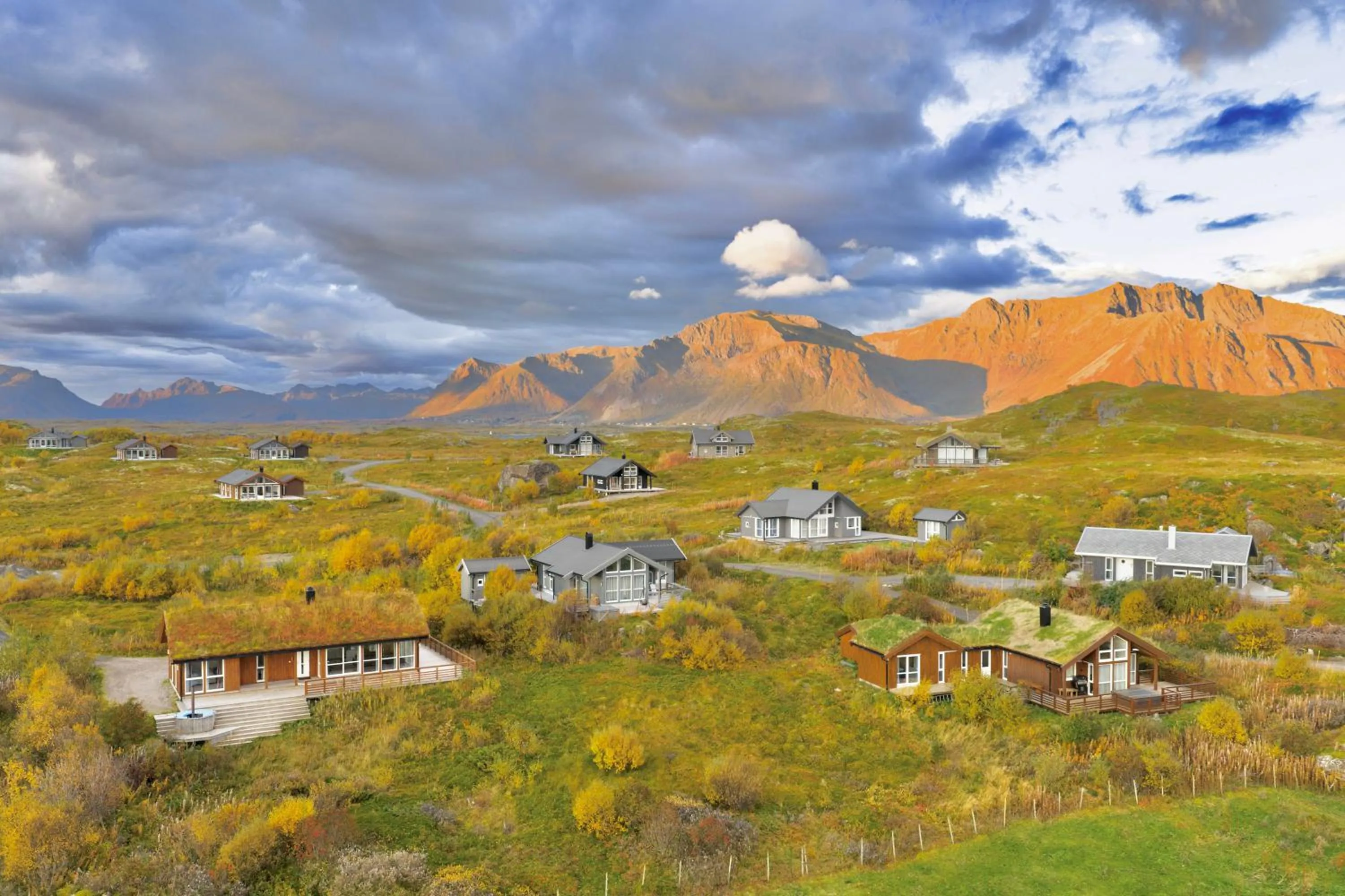 Natural landscape in Lofoten Links Lodges