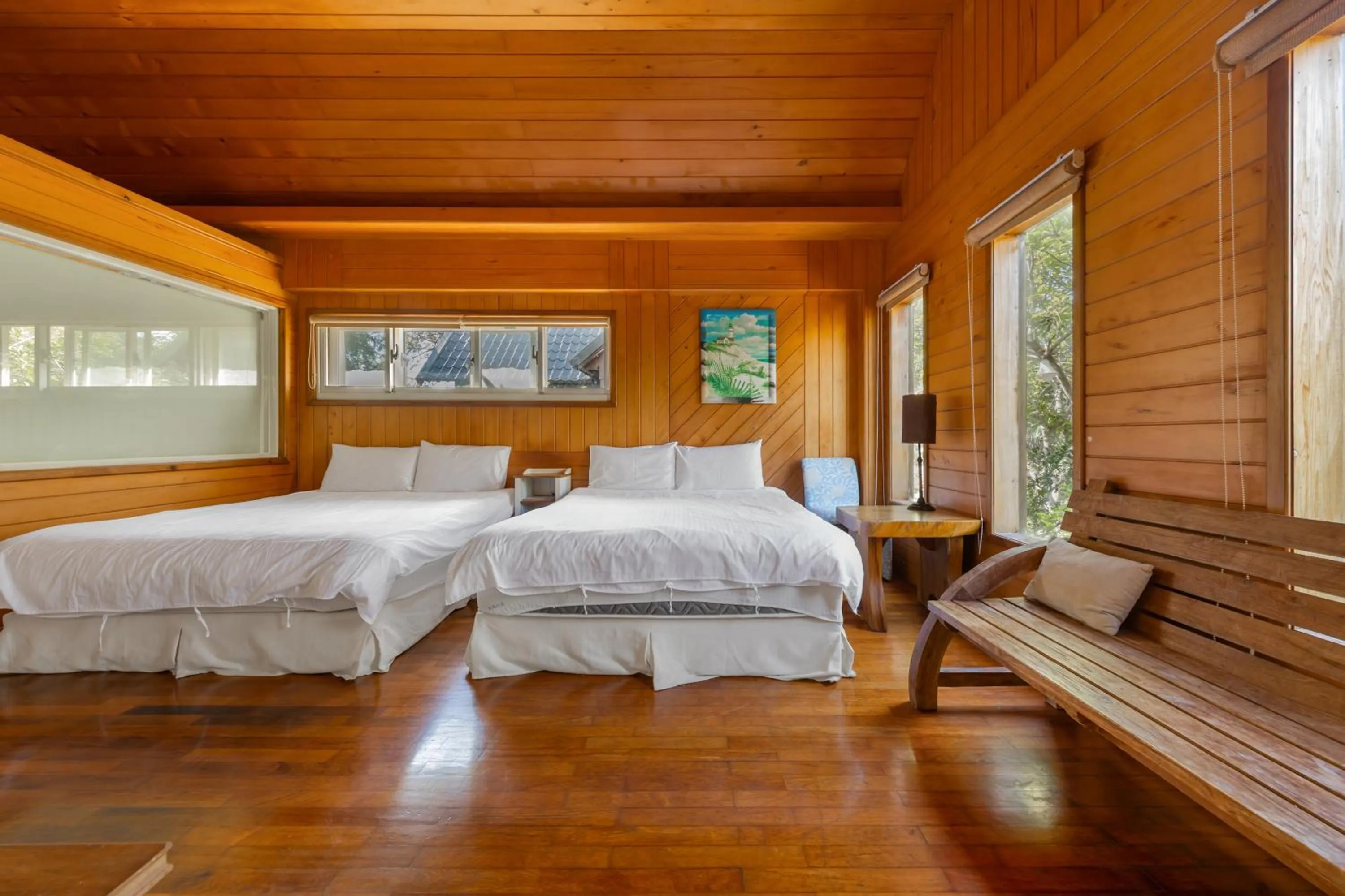 Bed in Green Forest Villa