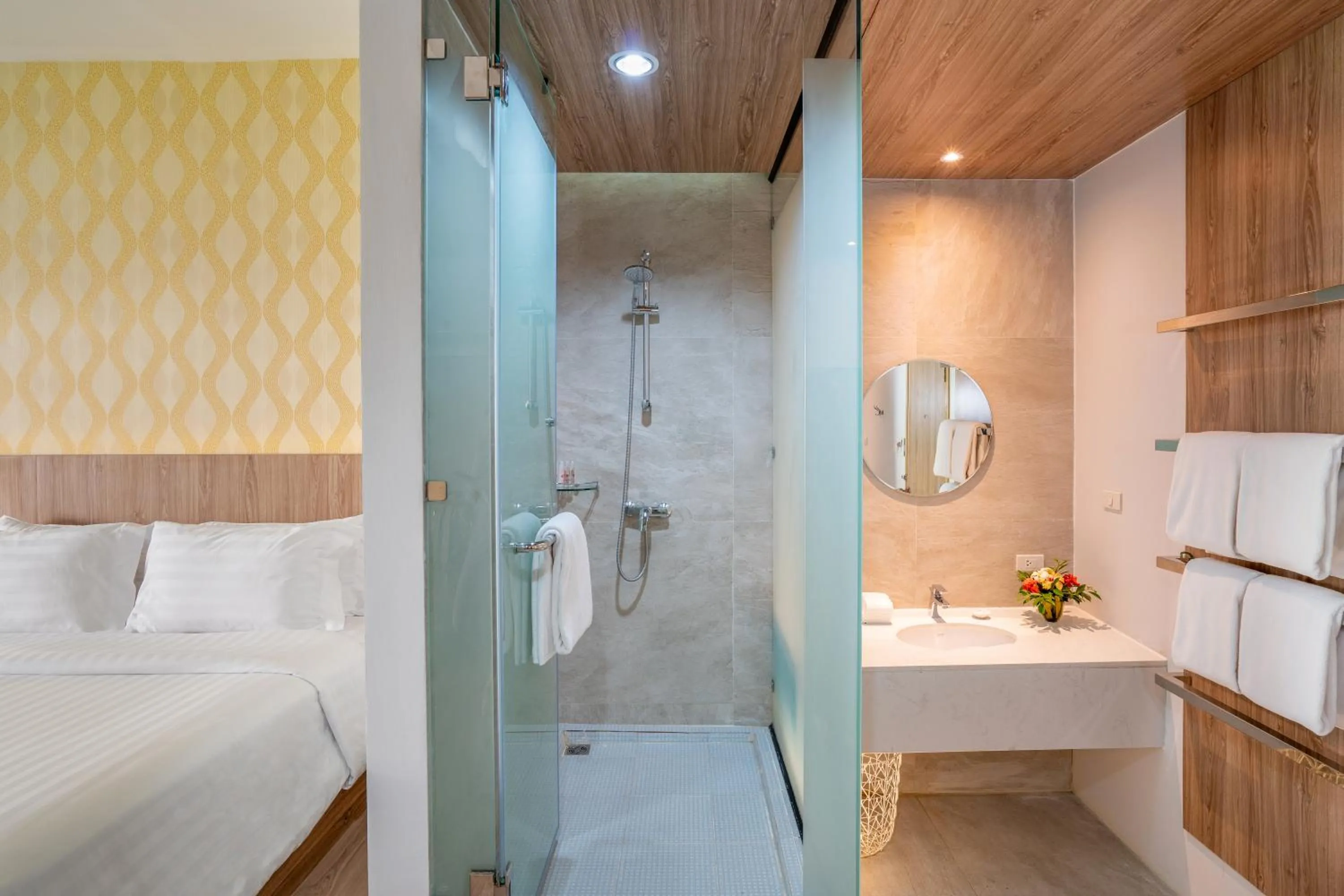 Shower, Bed in The Briza Beach Resort, Samui - SHA Plus