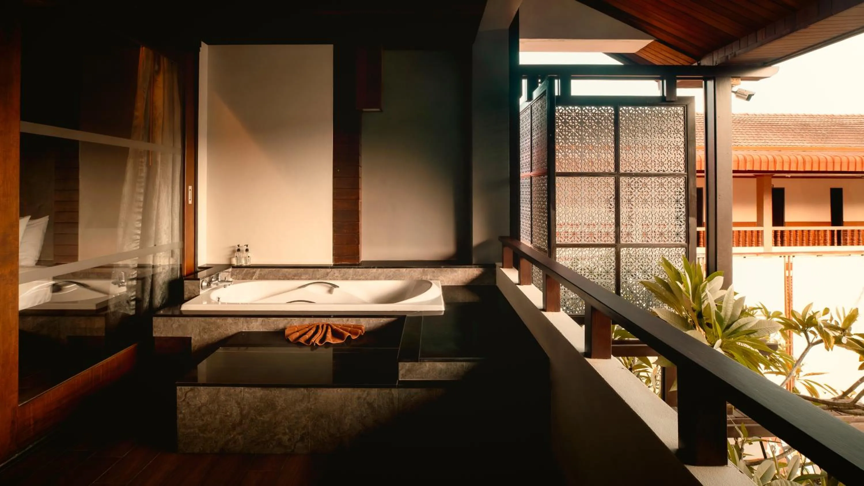 Bathroom, Bed in Am Samui Palace