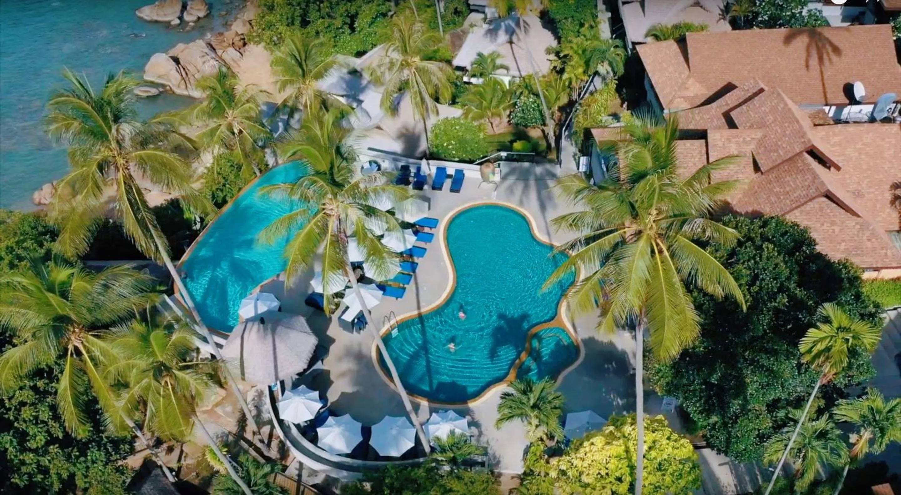 Pool view in Coral Cliff Beach Resort Samui - SHA Plus
