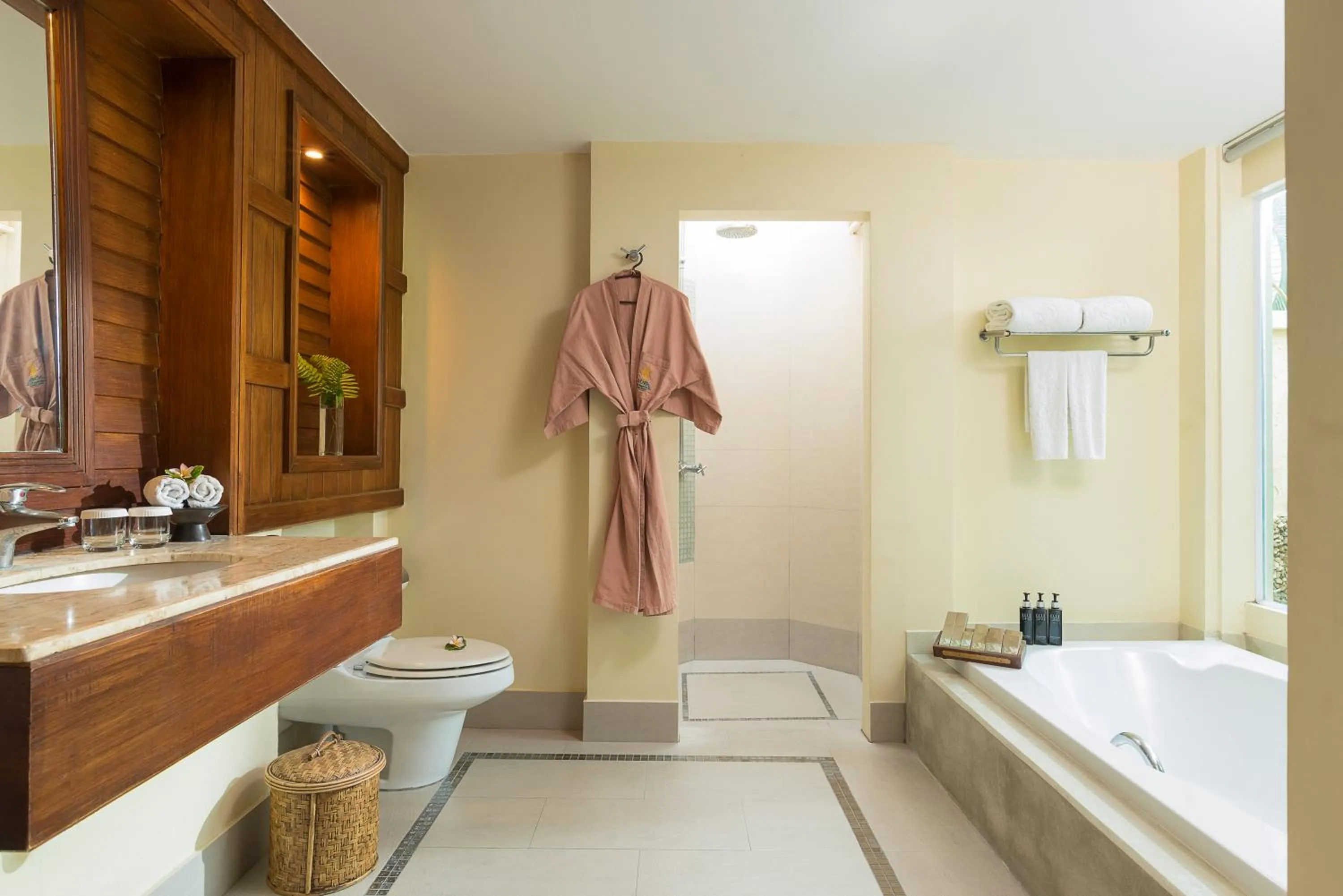 Bathroom in Nora Beach Resort & Spa - SHA Extra Plus