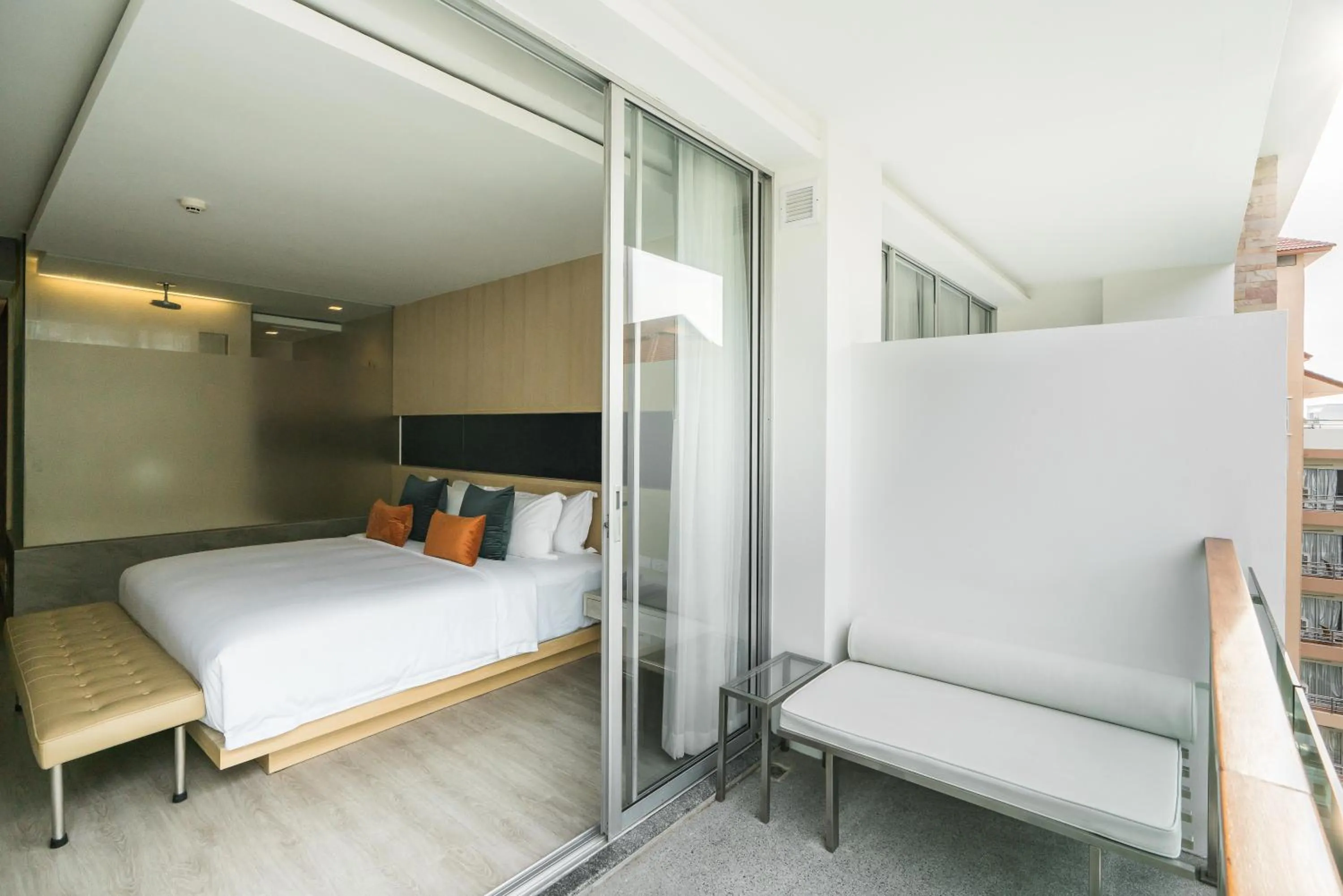 Balcony/Terrace, Bed in Hotel Vista