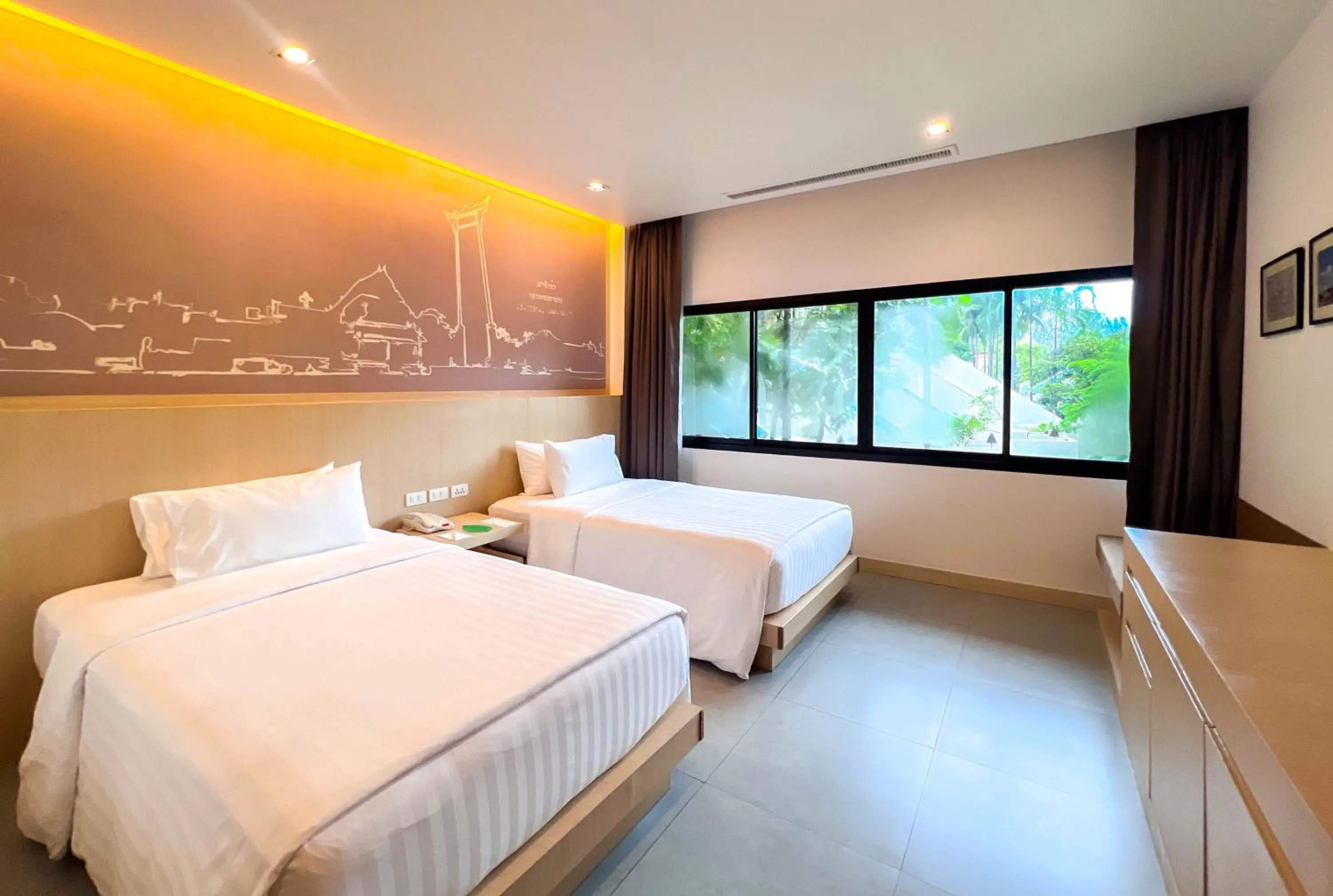 Bed in Paradox Resort Phuket