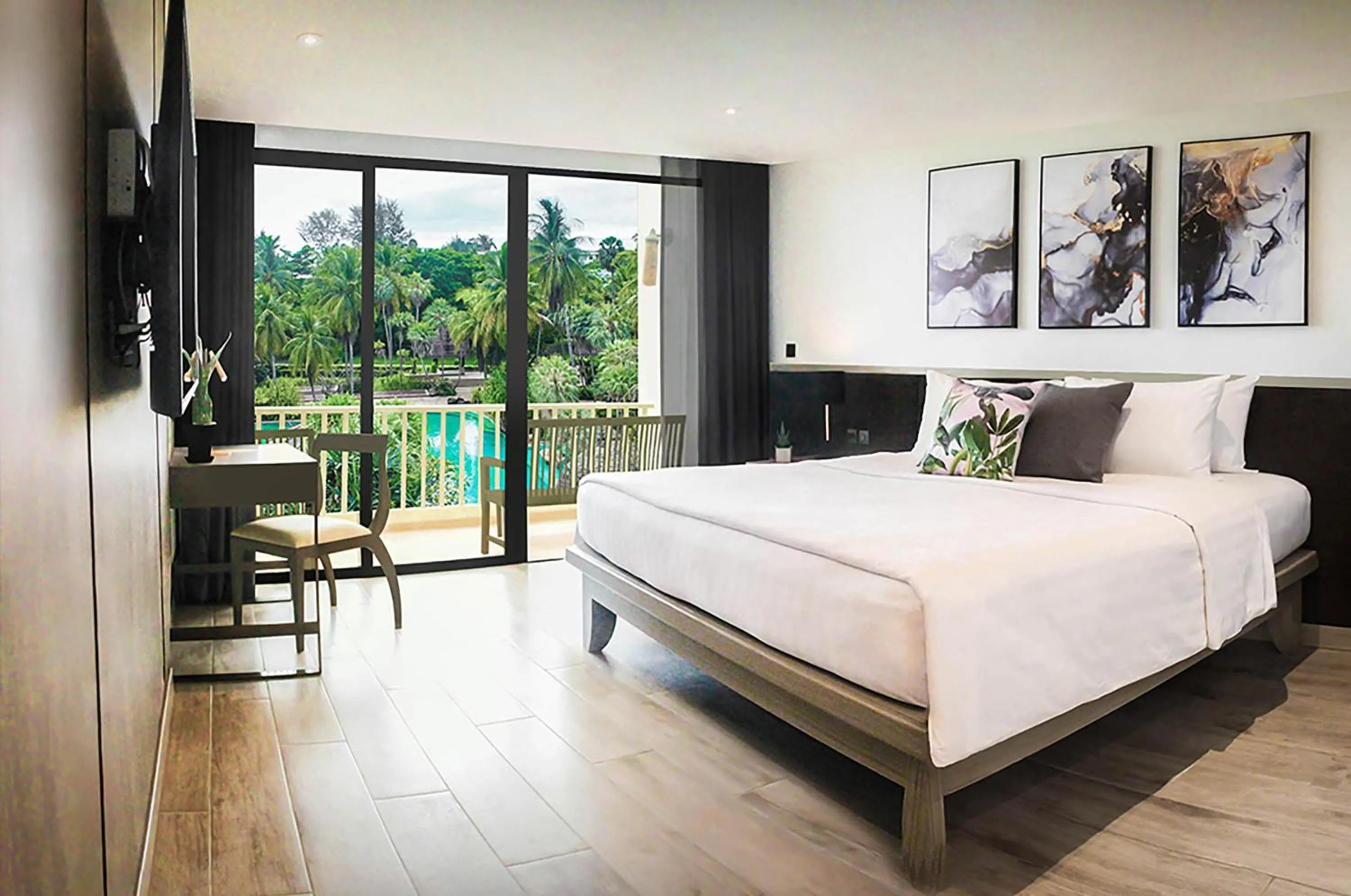 Garden view, Bed in Paradox Resort Phuket