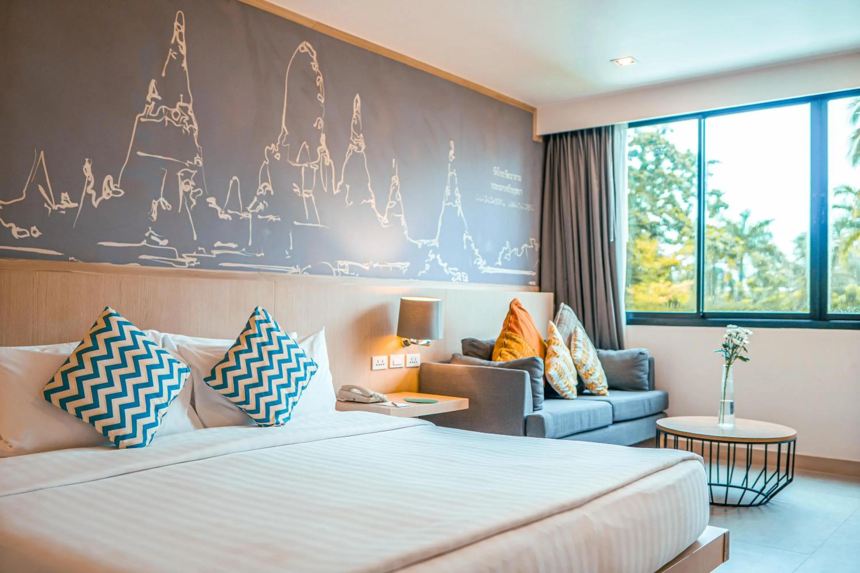 Bed in Paradox Resort Phuket