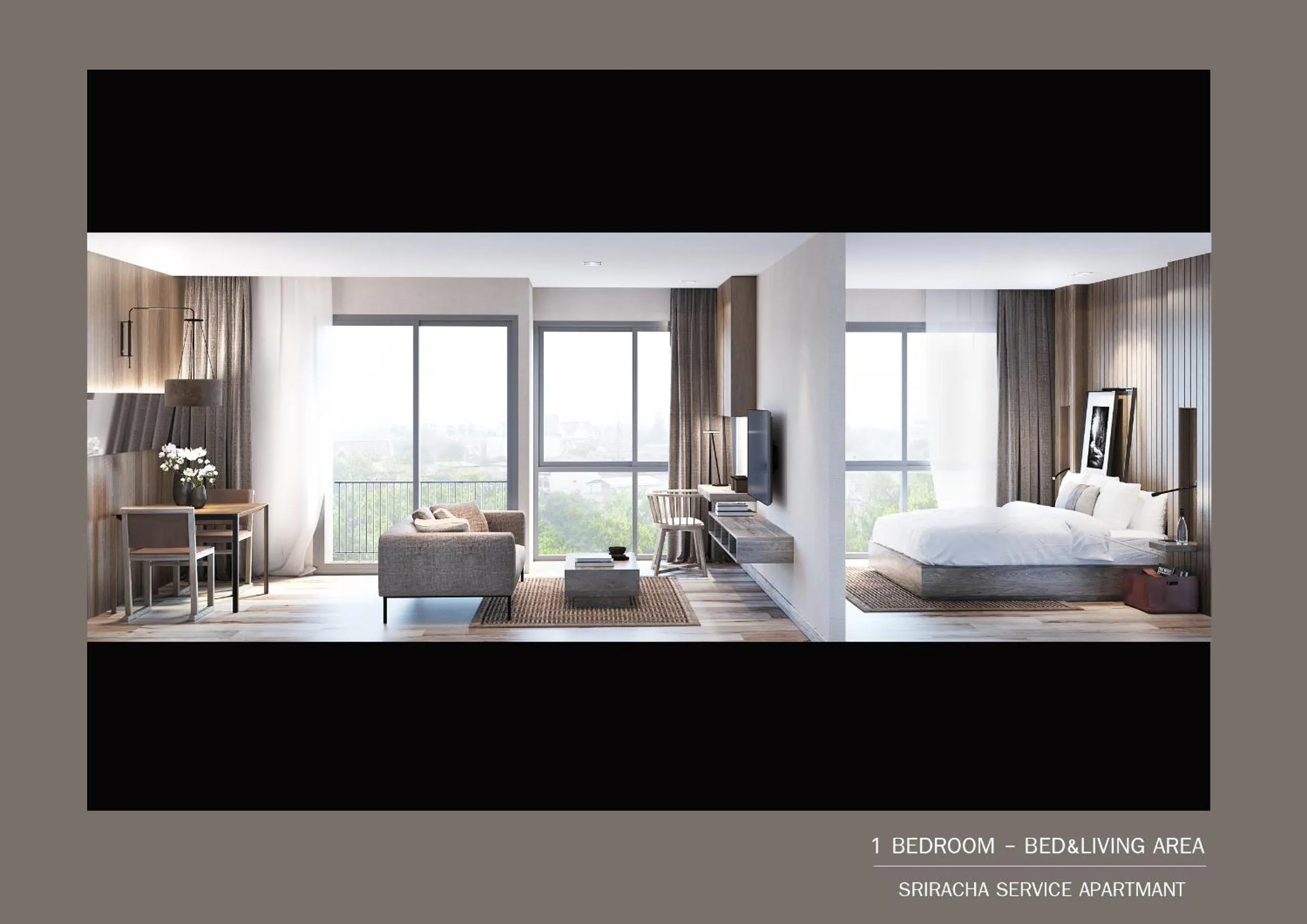 Photo of the whole room, Bed in Madera Residence Sriracha