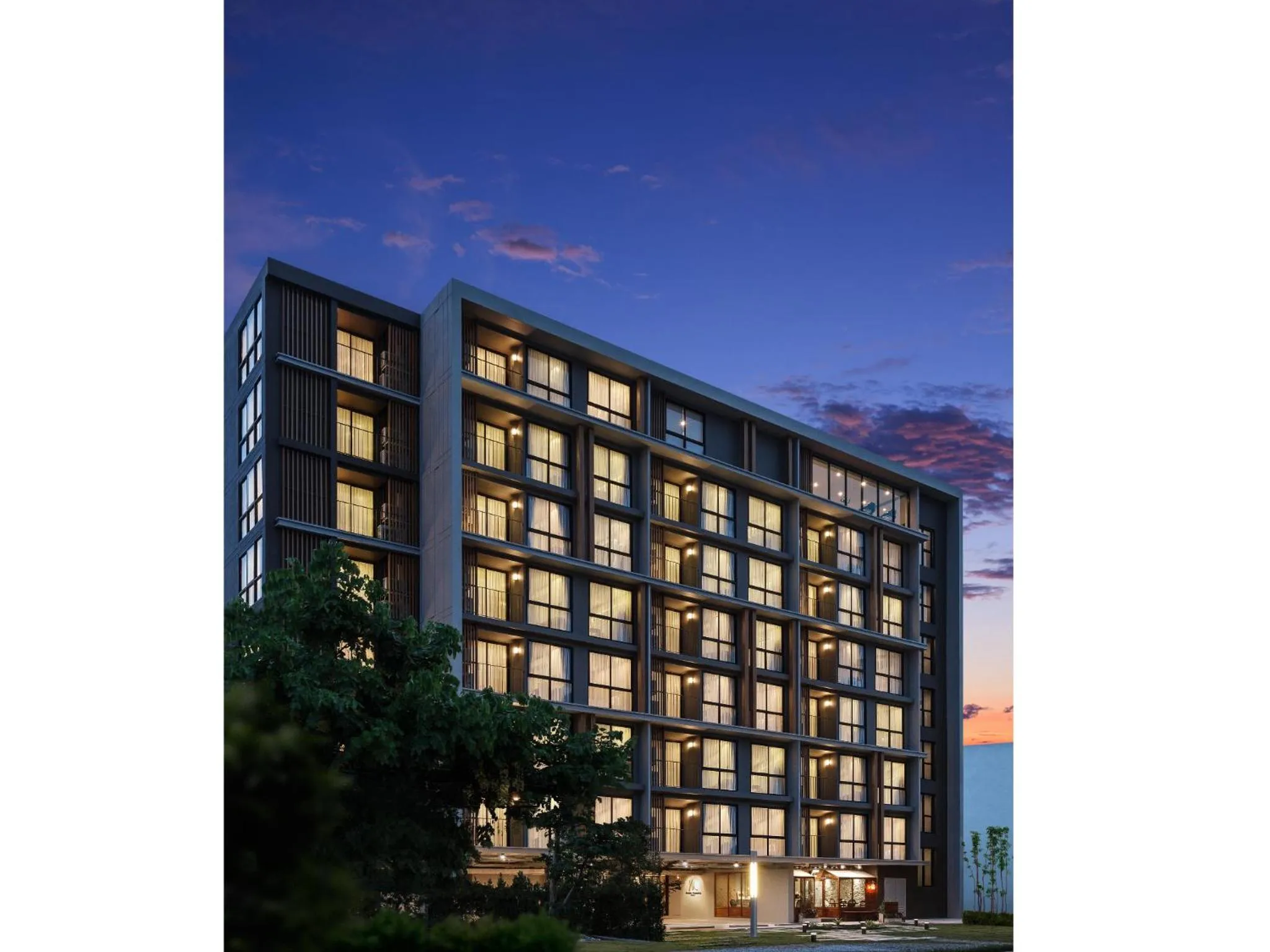 Facade/entrance in Madera Residence Sriracha