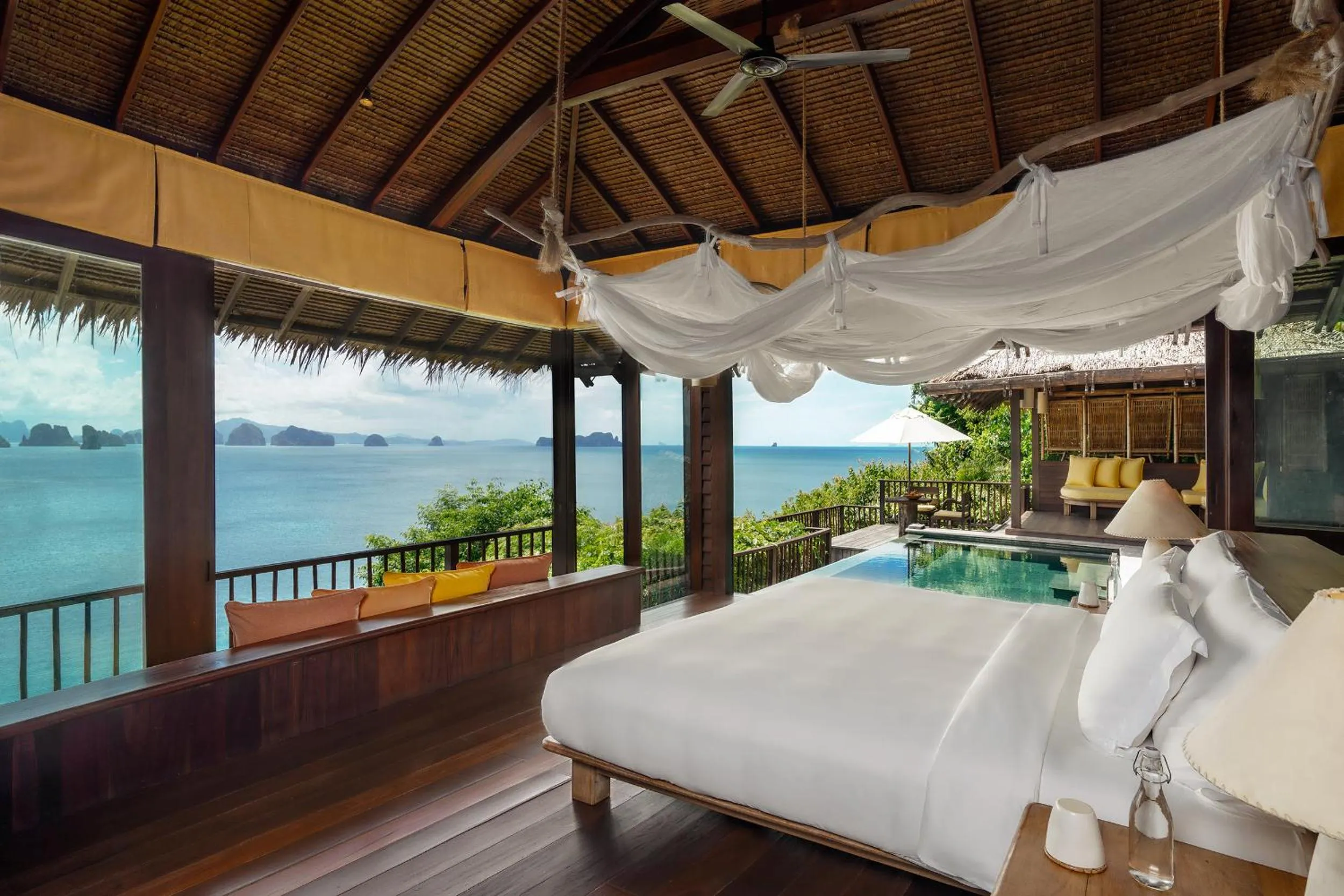 Bed in Six Senses Yao Noi