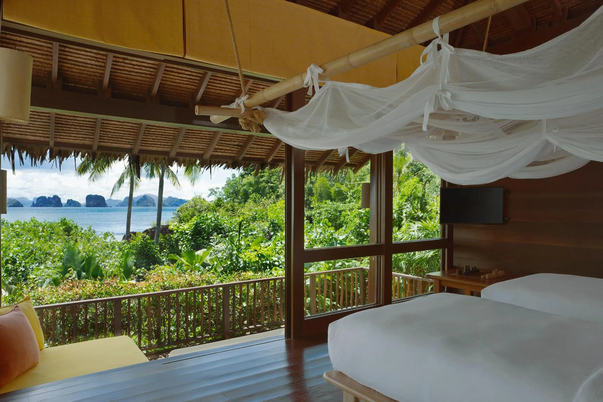 Bed in Six Senses Yao Noi