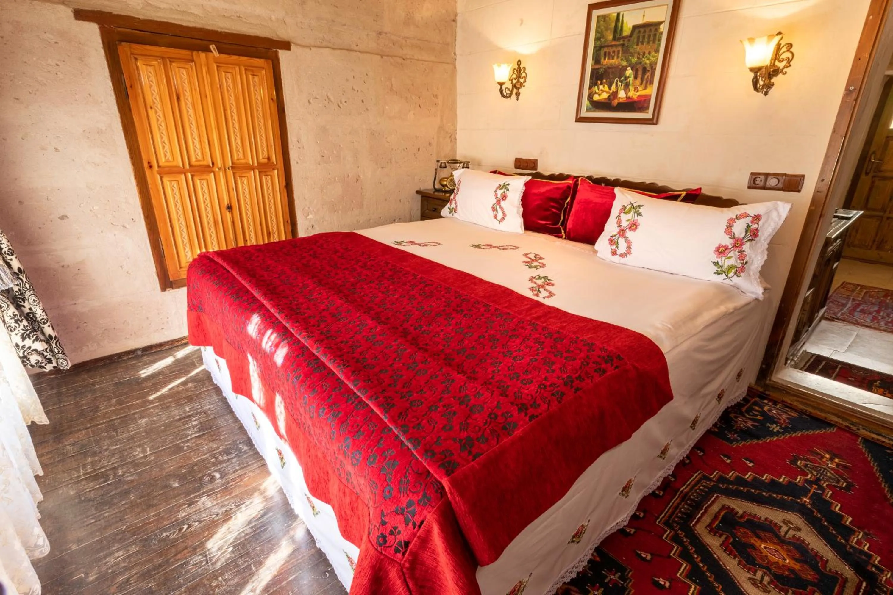 Bed in Cappadocia Gamirasu Cave Hotel