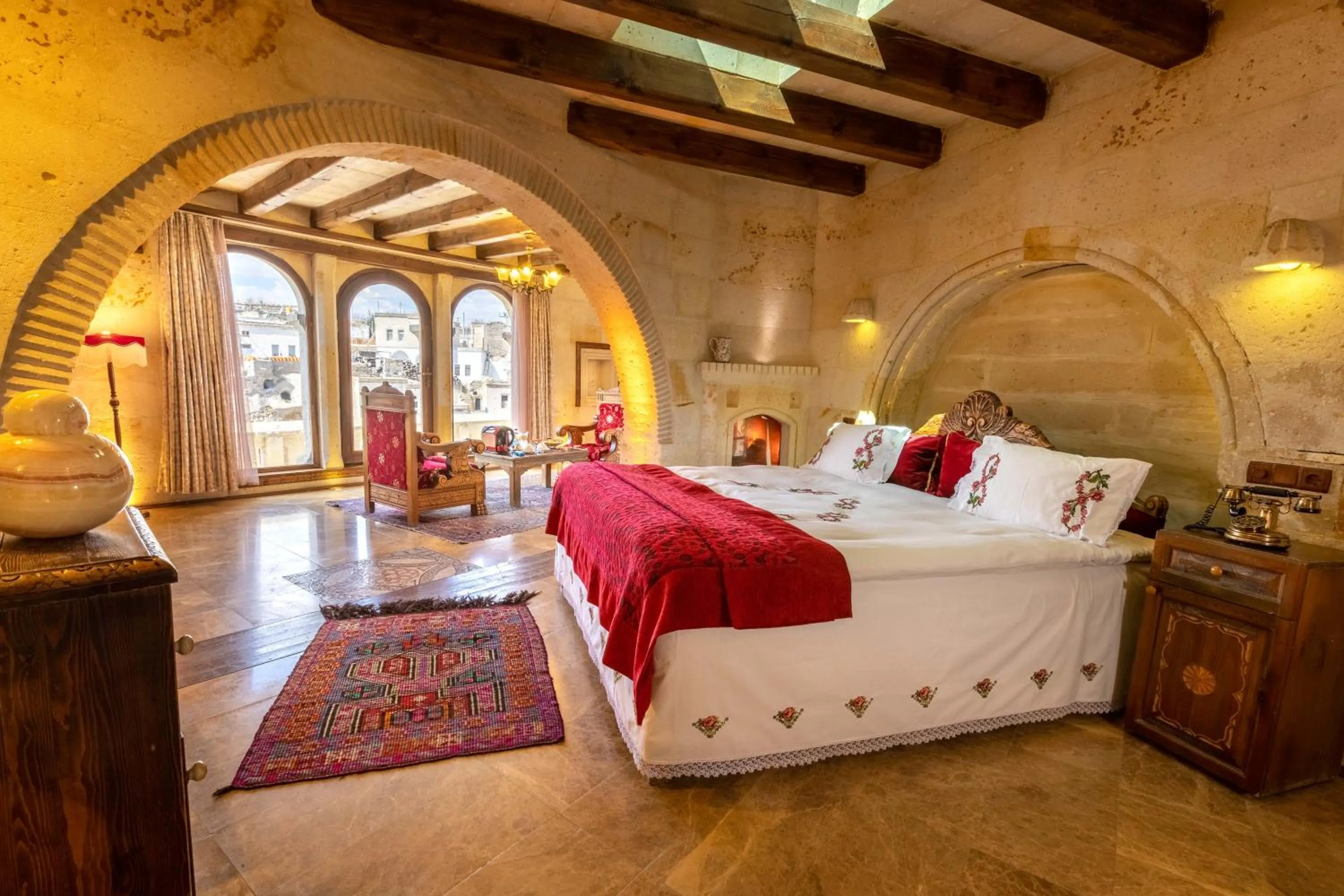 Property building, Bed in Cappadocia Gamirasu Cave Hotel