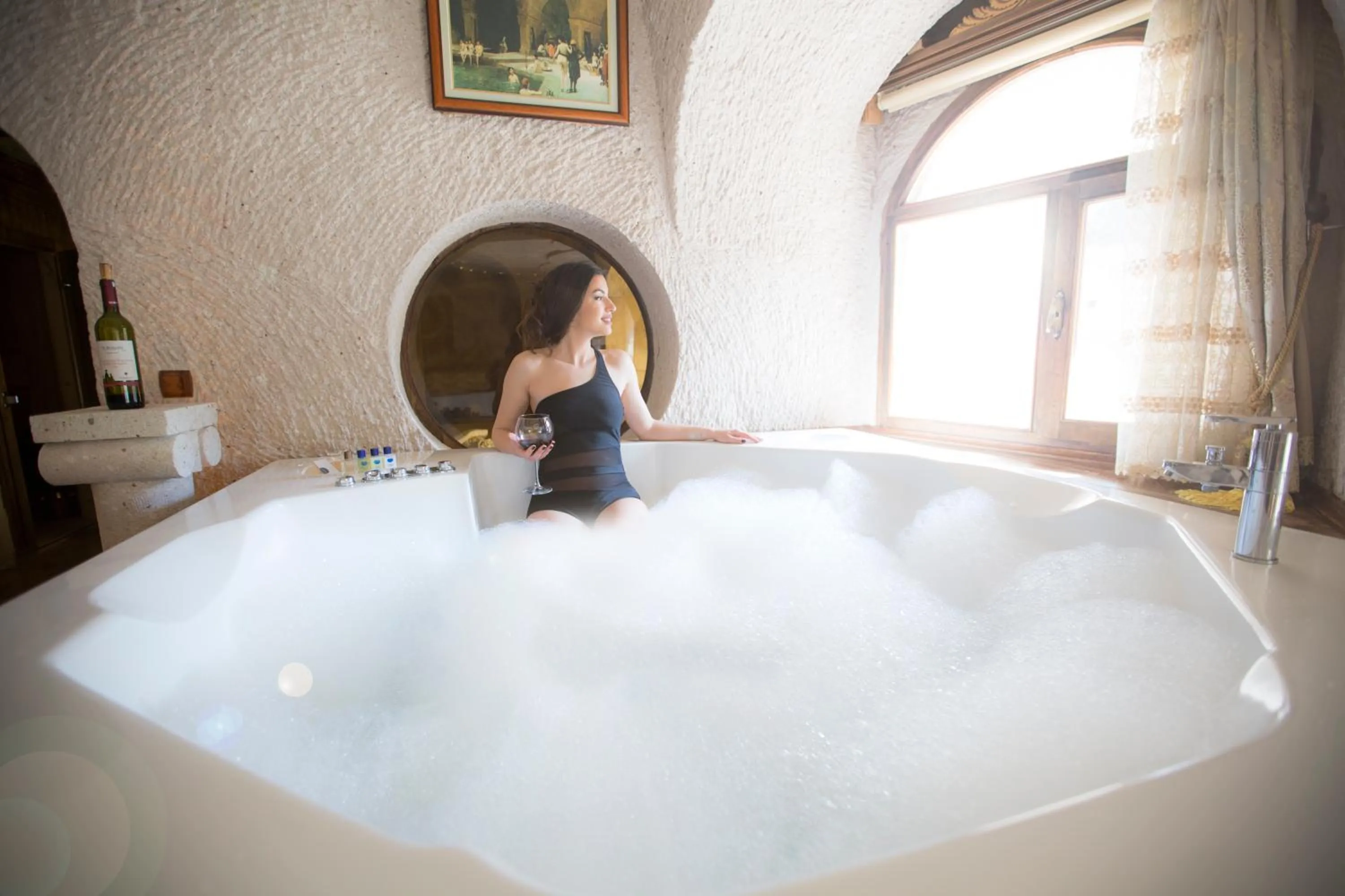 People in Cappadocia Gamirasu Cave Hotel