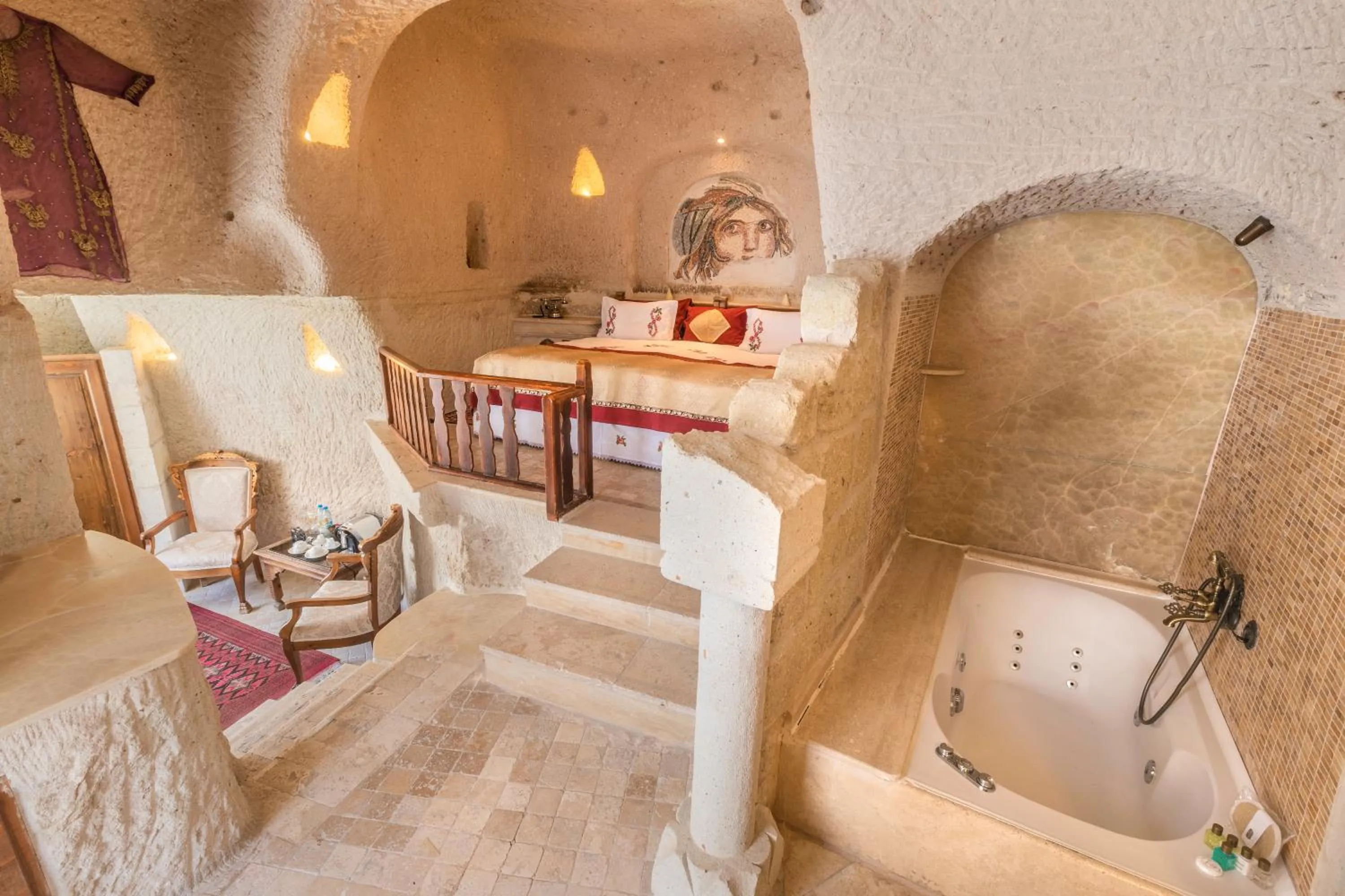 Bed in Cappadocia Gamirasu Cave Hotel