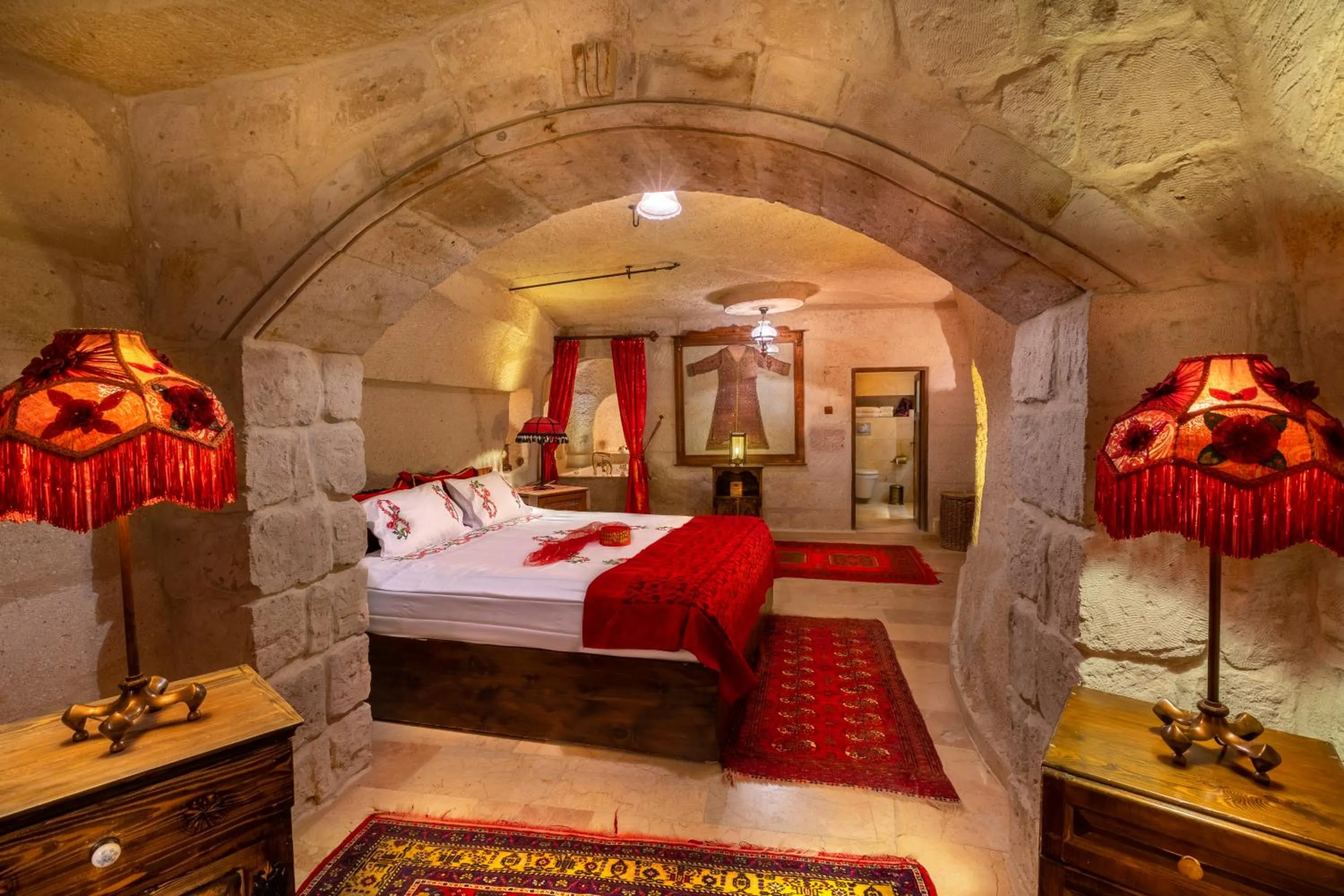 Bed in Cappadocia Gamirasu Cave Hotel