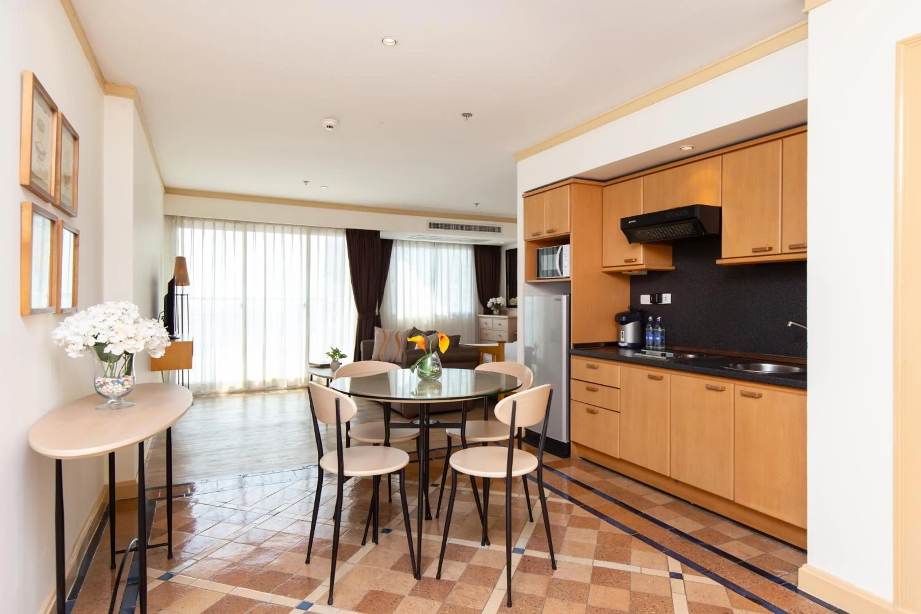 Dining area in Riverfront Bangkok