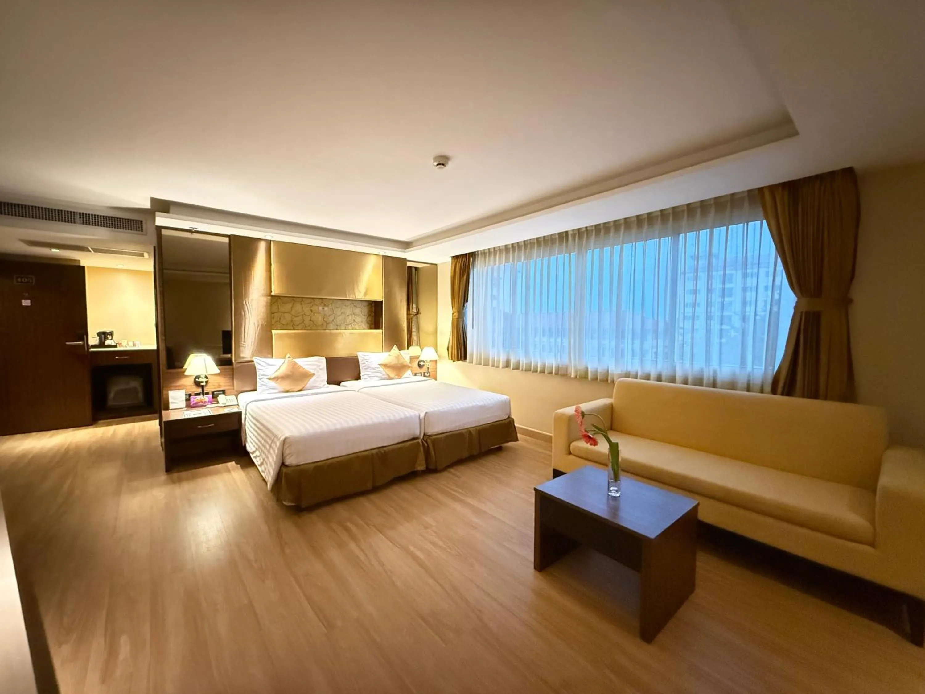View (from property/room), Bed in Nova Gold Hotel Pattaya