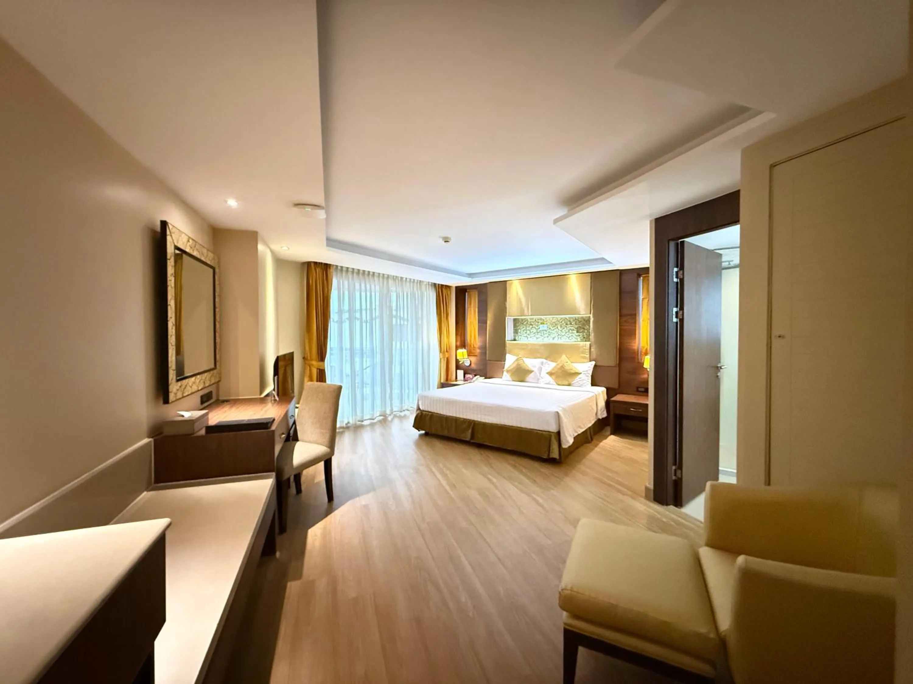 View (from property/room), Bed in Nova Gold Hotel Pattaya