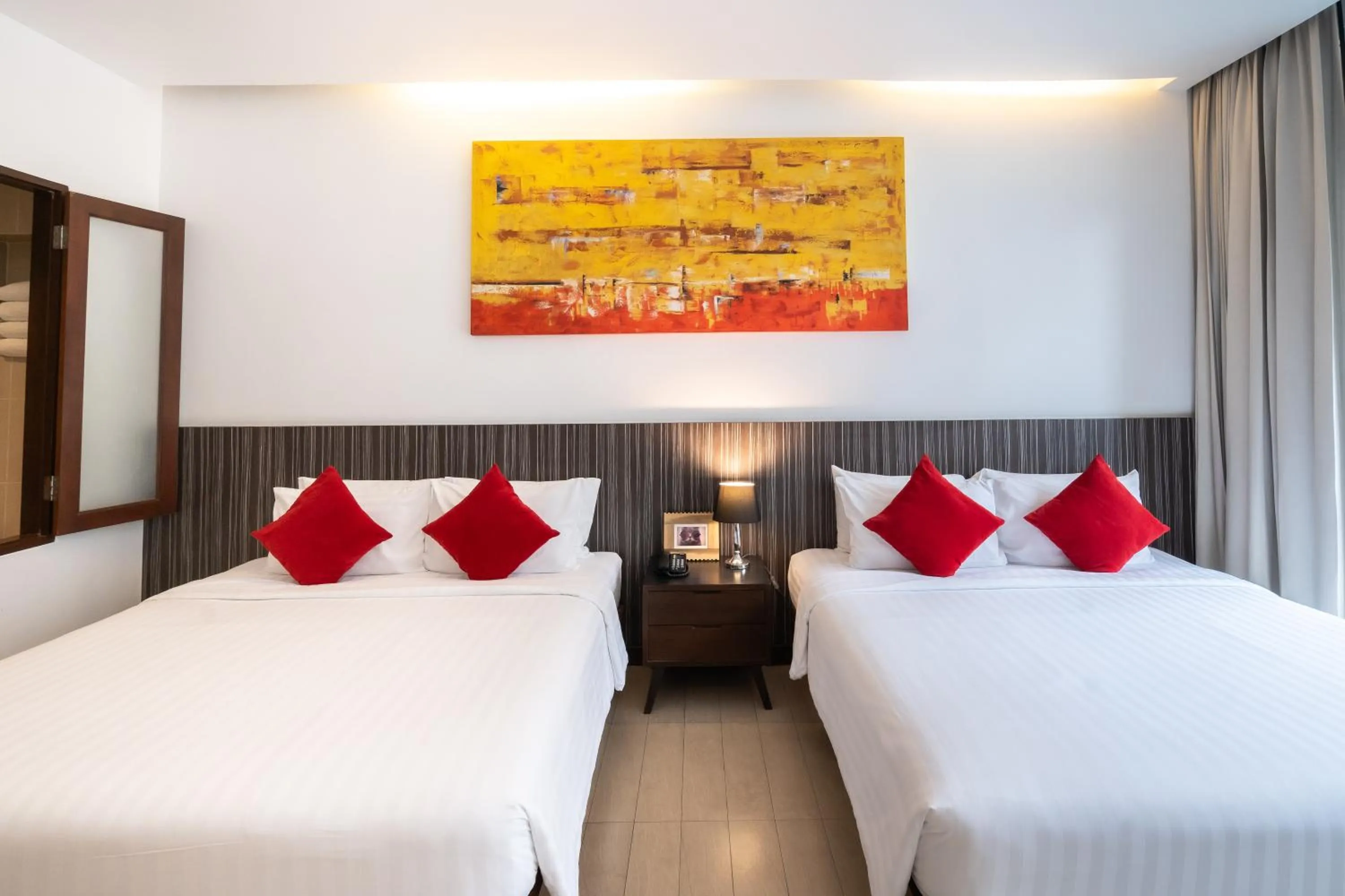 Bed in Hotel J Pattaya