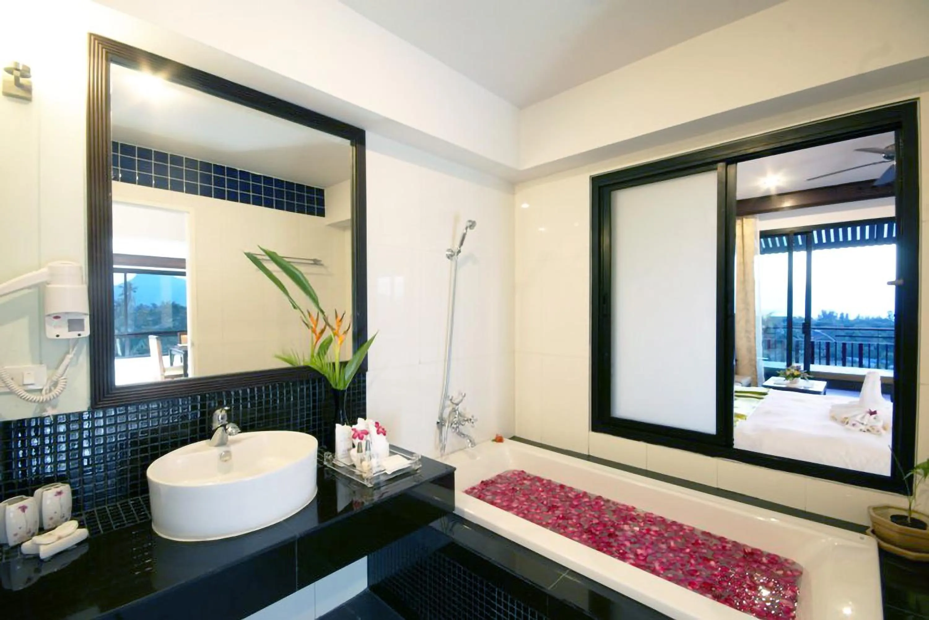 Bathroom, Bed in Palm Paradise, Aonang Resort