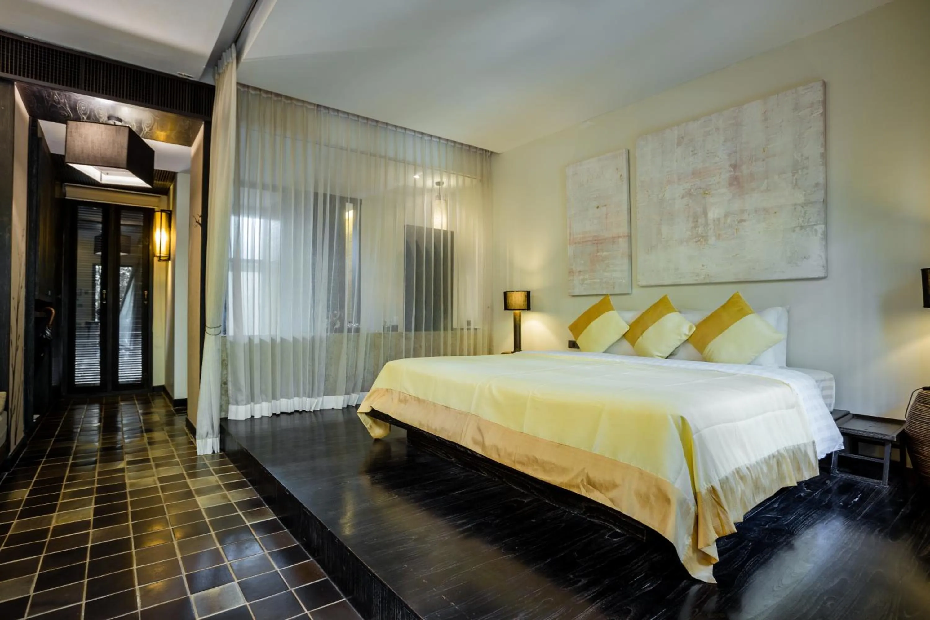 Bed in Aruntara Riverside Boutique Hotel