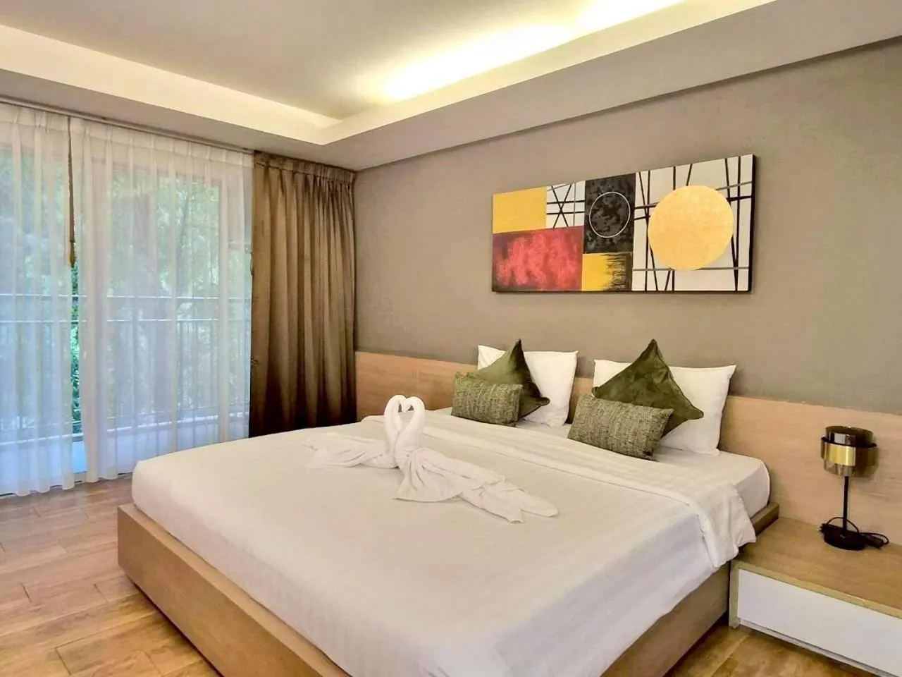Bedroom, Bed in Olive Hotel & Residence Bangkok Sukhumvit 101 near True Digital Park